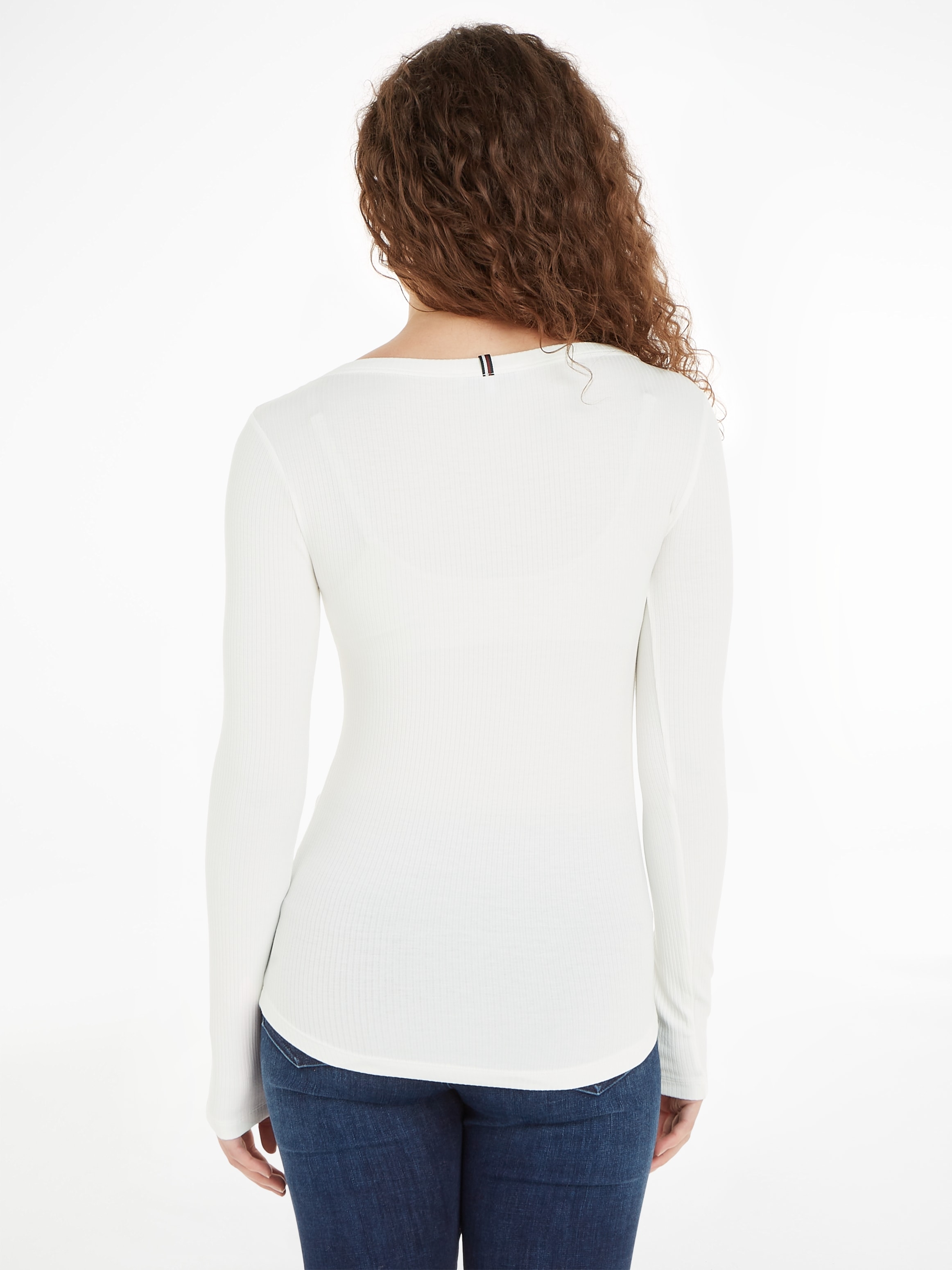 Tommy Hilfiger Langarmshirt »SLIM Rippware für BAUR LS«, O-NK | bestellen RIB modischer in 5X2