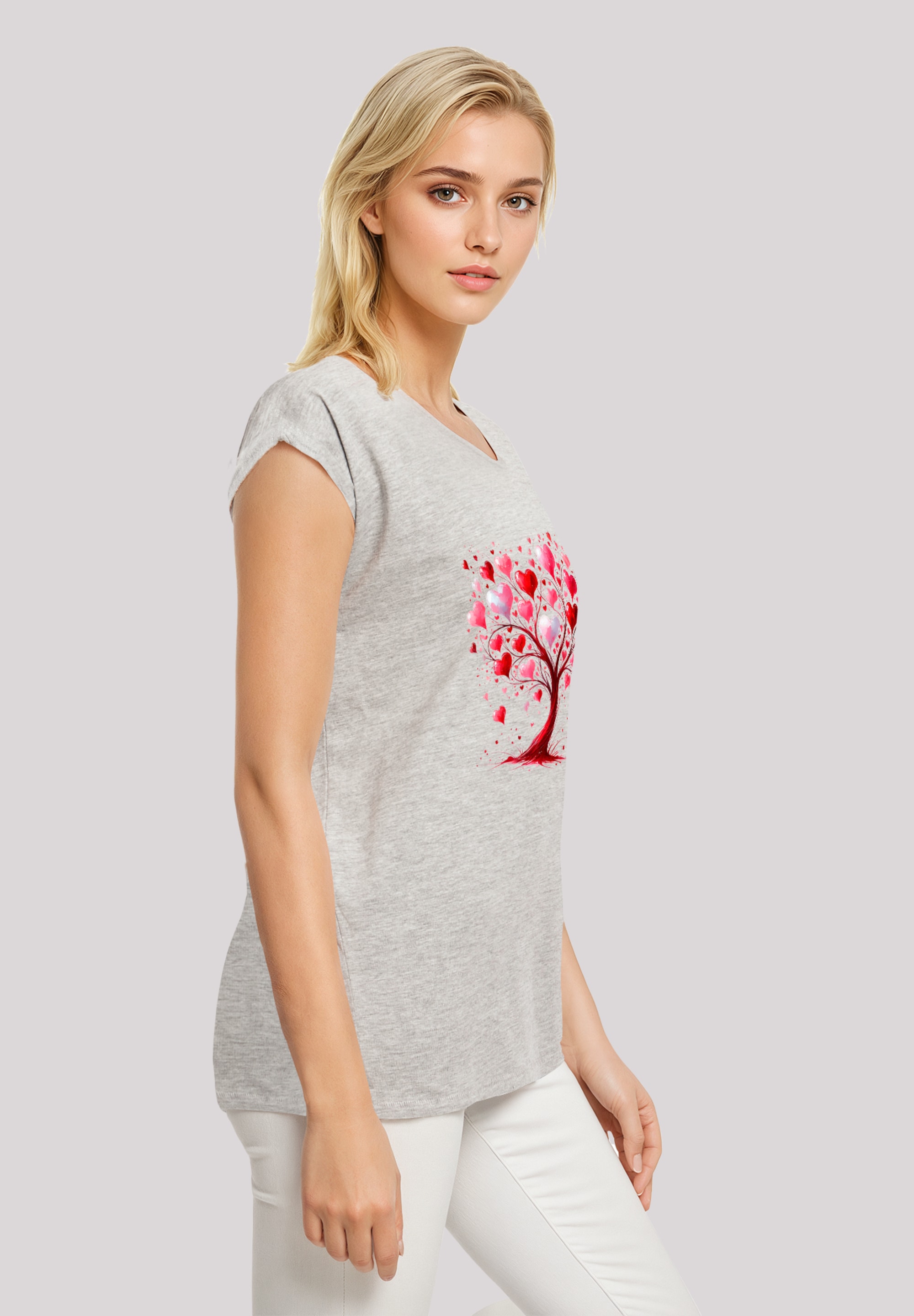 F4NT4STIC T-Shirt »Herz Baum Aquarell Druck«, Premium Qualität