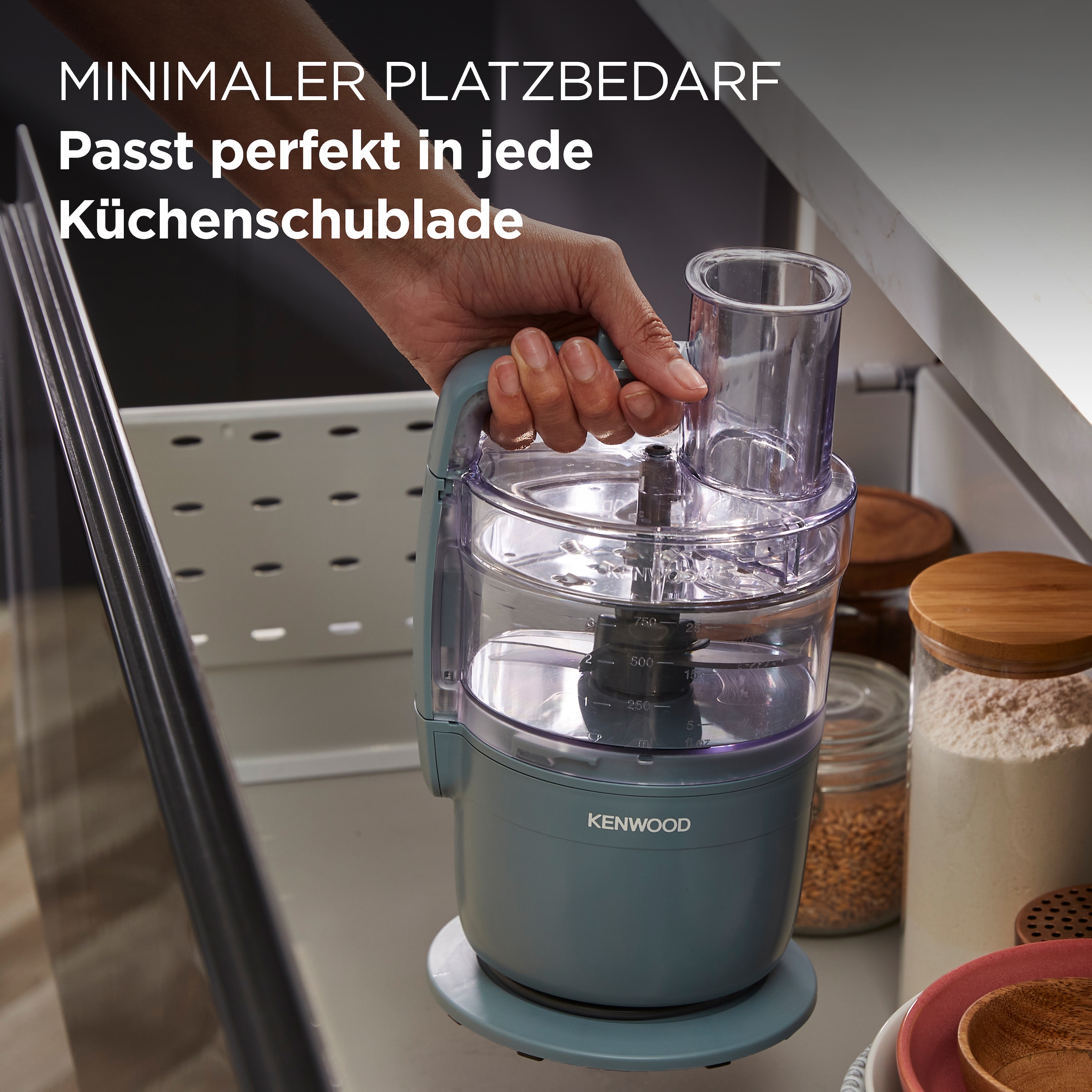 Kenwood Küchenmaschine »MultiPro Go FDP23.140GY« Kompakt-Küchenmaschine zum Schneiden, Reiben, Pürieren & Teig Kneten