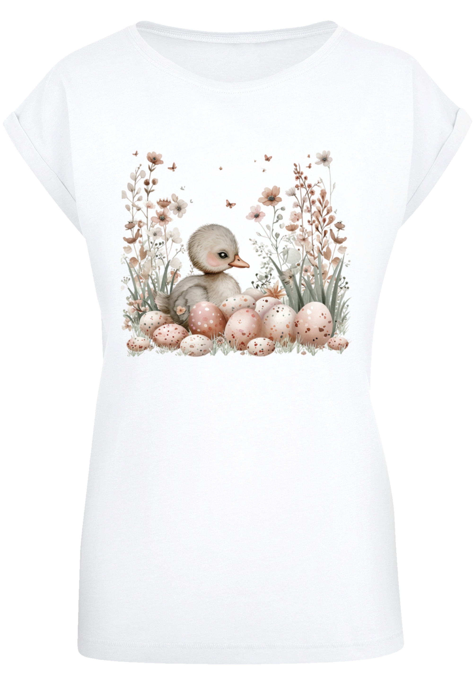 F4NT4STIC T-Shirt »Ente Ostereier Blumen Küken«, Premium Qualität