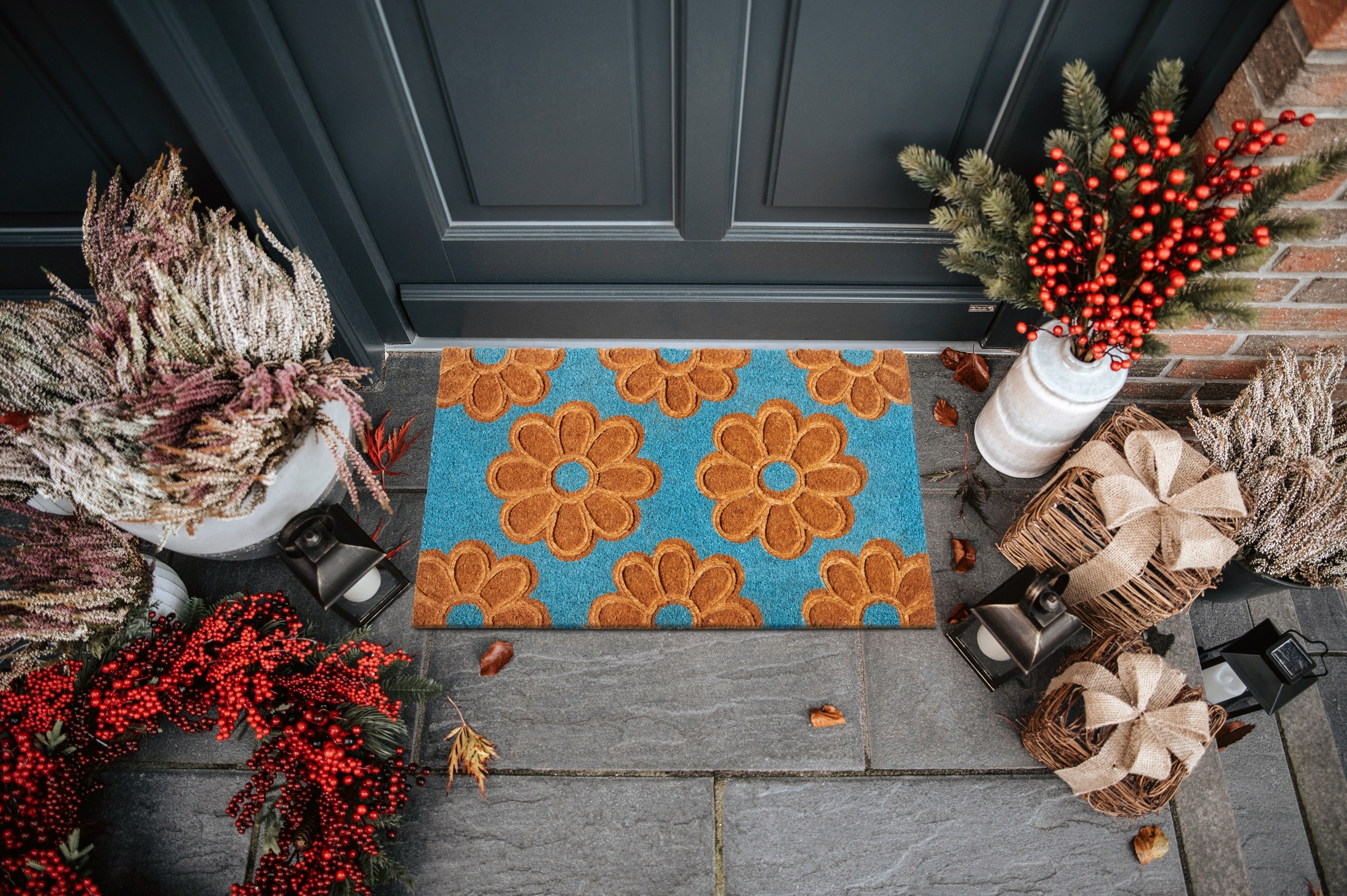 HANSE Home Fußmatte "Mix Mats Kokos Flowers, Türmatte" rechteckig 15 mm Höh günstig online kaufen