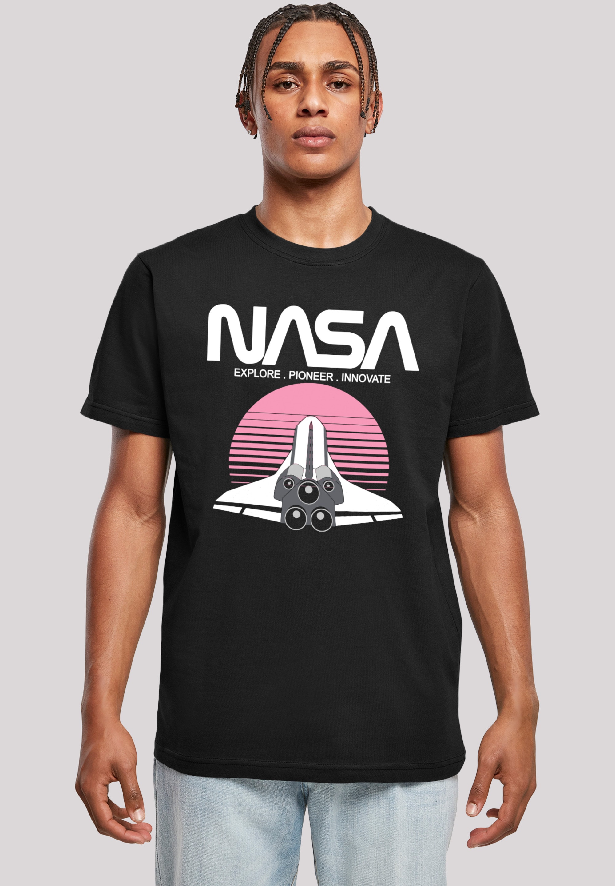 F4NT4STIC T-Shirt "NASA Space Shuttle Sunset", Herren,Premium Merch,Regular günstig online kaufen