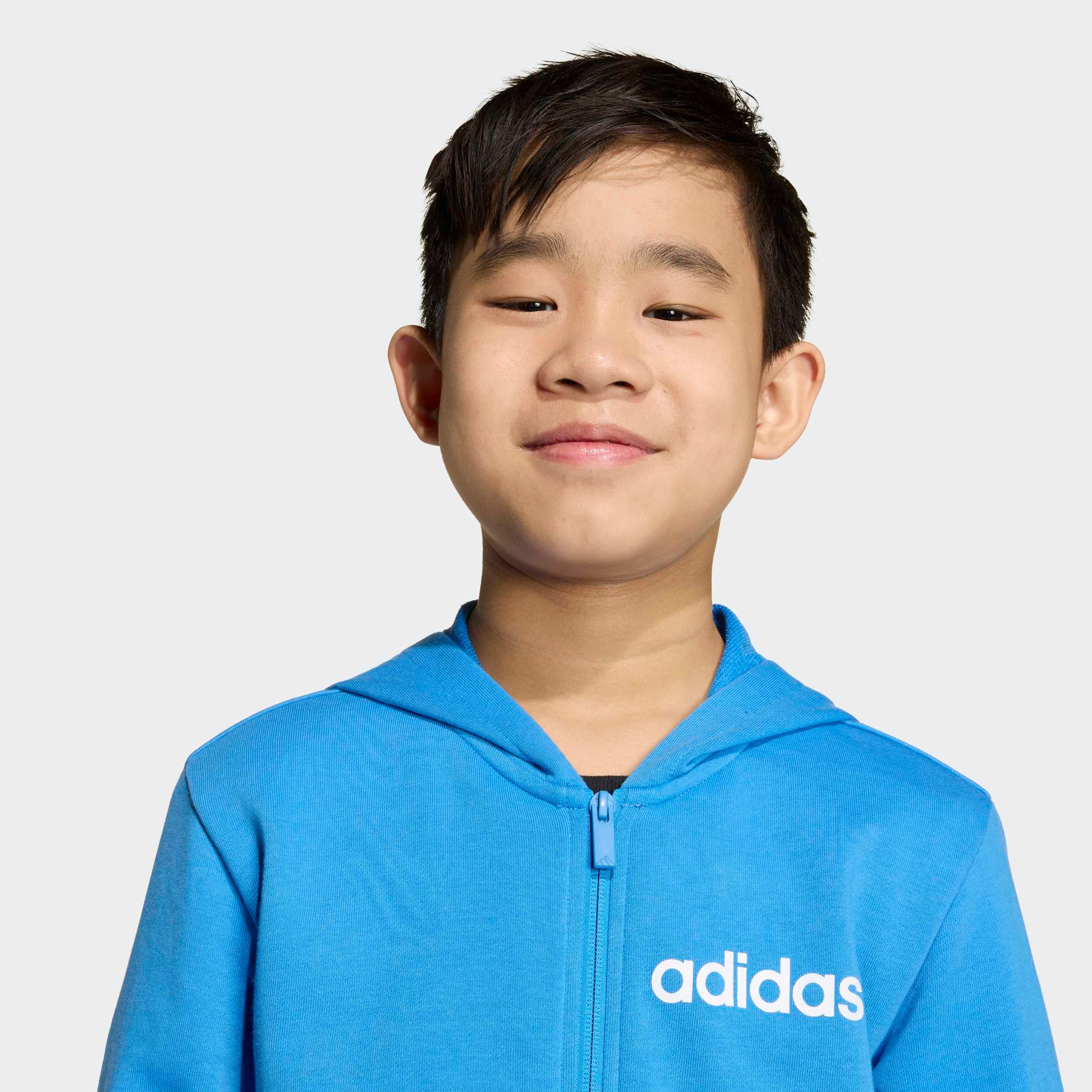 adidas Sportswear Trainingsanzug »ESSENTIALS KINDER« 2 tlg. zweiteilig, aus Baumwolle und Polyester, weiches French Terry