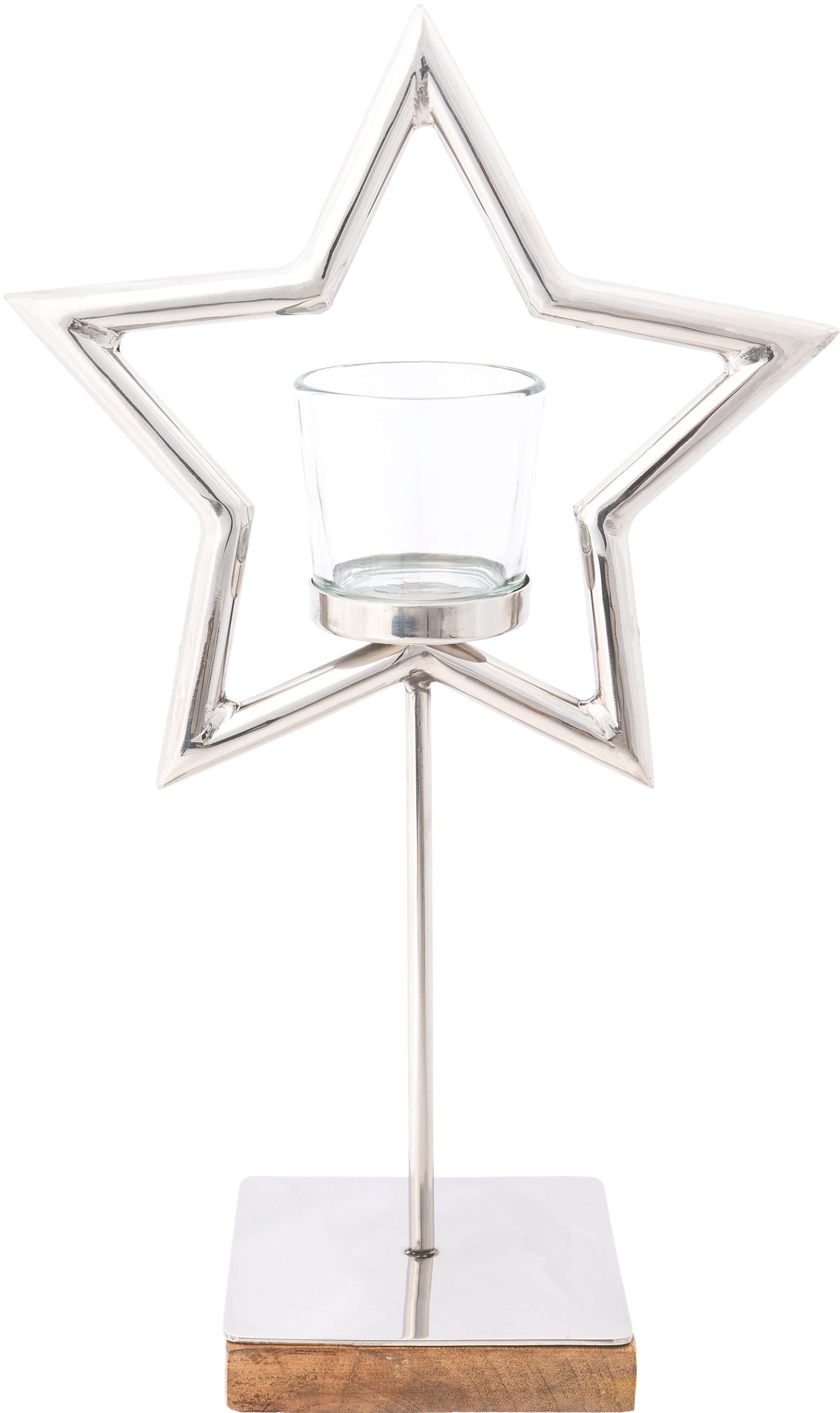Creativ deco Teelichthalter »Weihnachtsdeko«, (1 St.), mit glänzender Oberfläche