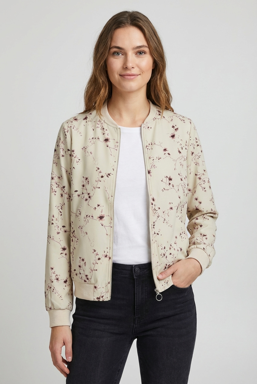 Vero Moda Blouson "VMCOCO L/S BOMBER AOP WVN NOOS" Materialmix günstig online kaufen