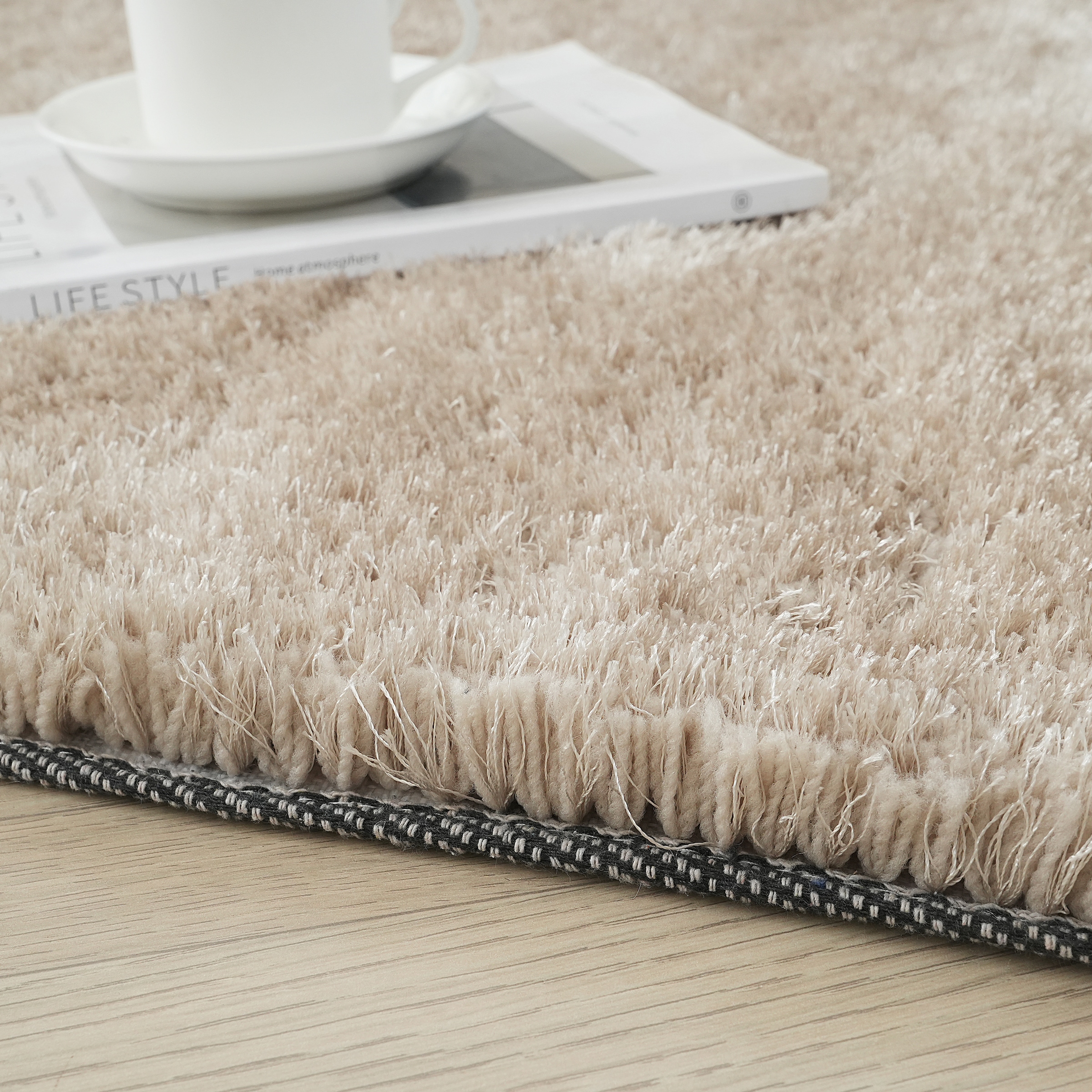 Bruno Banani Hochflor-Läufer »Dana Teppich, Kundenliebling«, rechteckig, 30 mm Höhe, Brücke, uni, weich, Mikrofaser, Diele, Flur, Wohnzimmer, Schlafzimmer