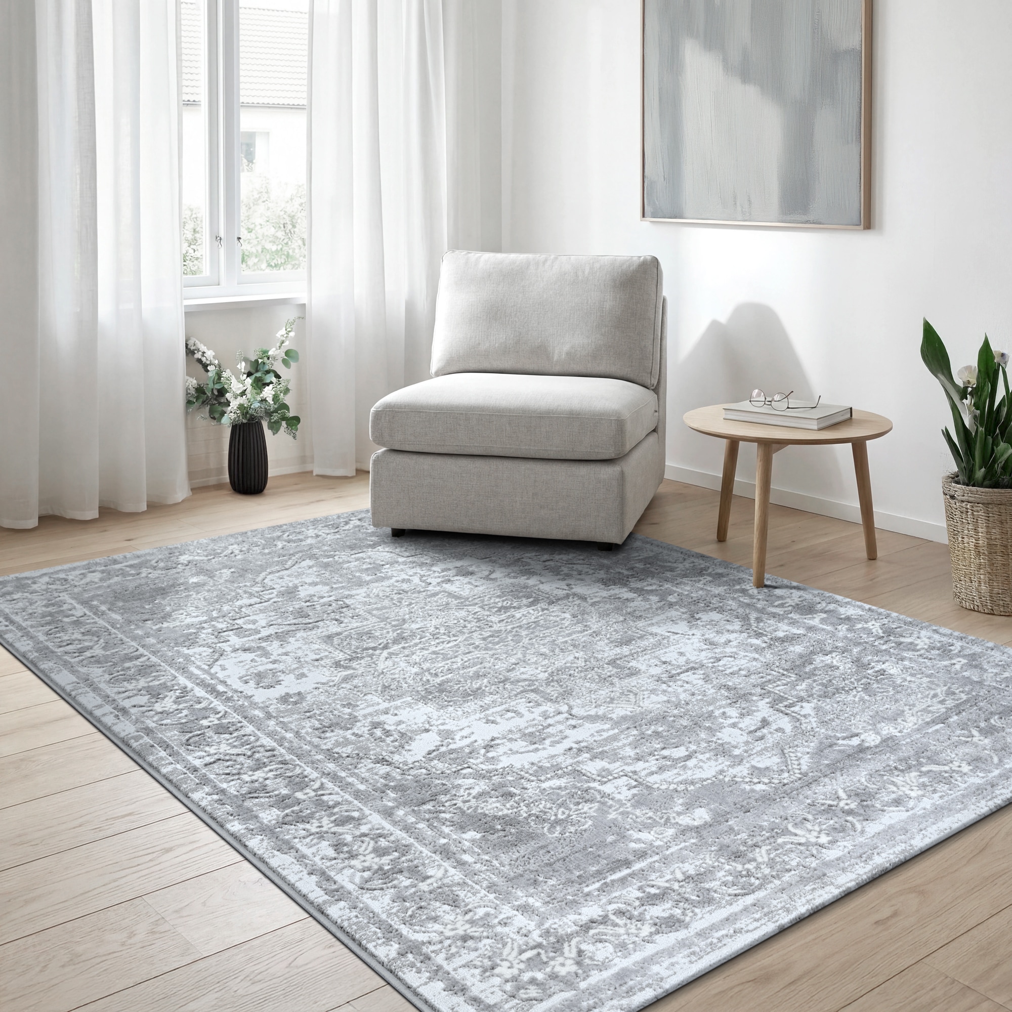 Sanat Teppich »Harmony 3220 , auch als Läufer und rund« rechteckig 12 mm Höhe Wohnzimmer, Kurzflor, modern,  Orient Optik, Schlafzimmer