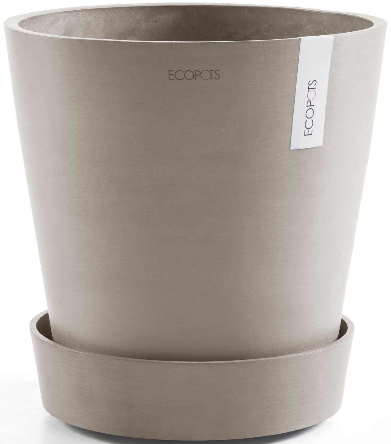 ECOPOTS Blumentopfuntersetzer »SAUCER WHEELS Taupe« BxTxH: 28,7x28,7x8,3 cm