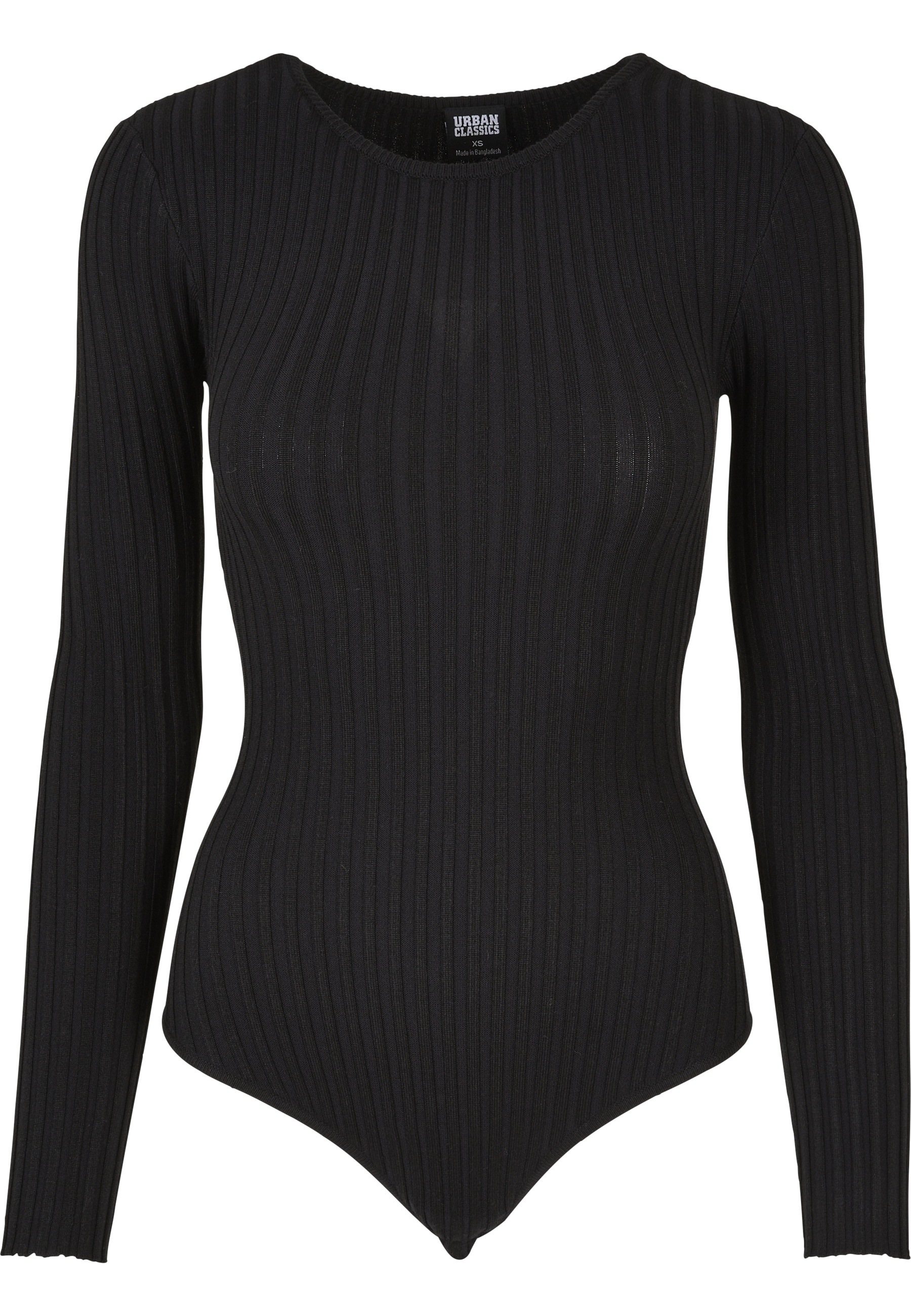 URBAN CLASSICS Langarmshirt "Urban Classics Damen Ladies Rib Knit Longsleeve Body" 1 Stk.