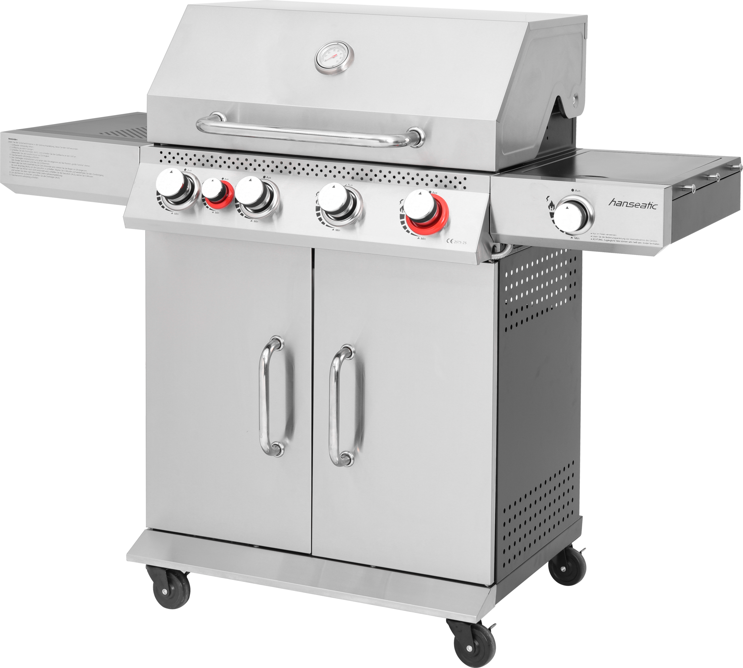 Hanseatic Gasgrill "Memphis", BxTxH: 133x61x113,6 cm, 19 kW Gesamtleistung günstig online kaufen