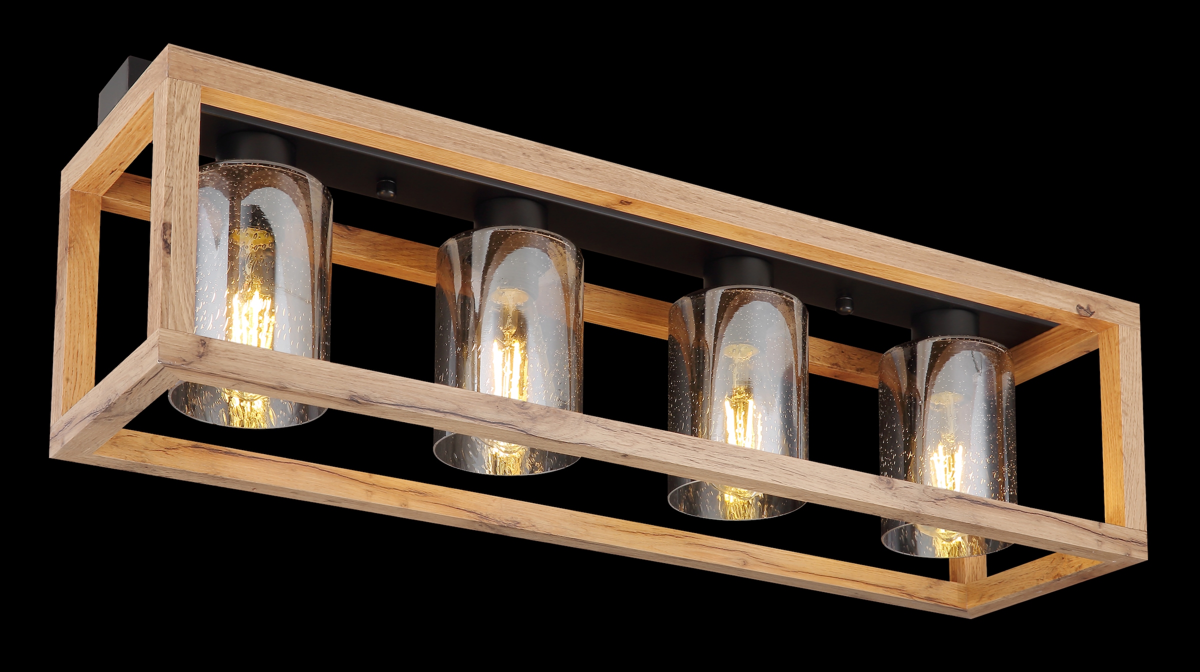 GLOBO LIGHTING Deckenleuchte »PETTEY«, Leuchtmittel E27 | ohne Leuchtmittel, Deckenlampe/Glas rauchfarben/Essbereich/Wohnzimmer