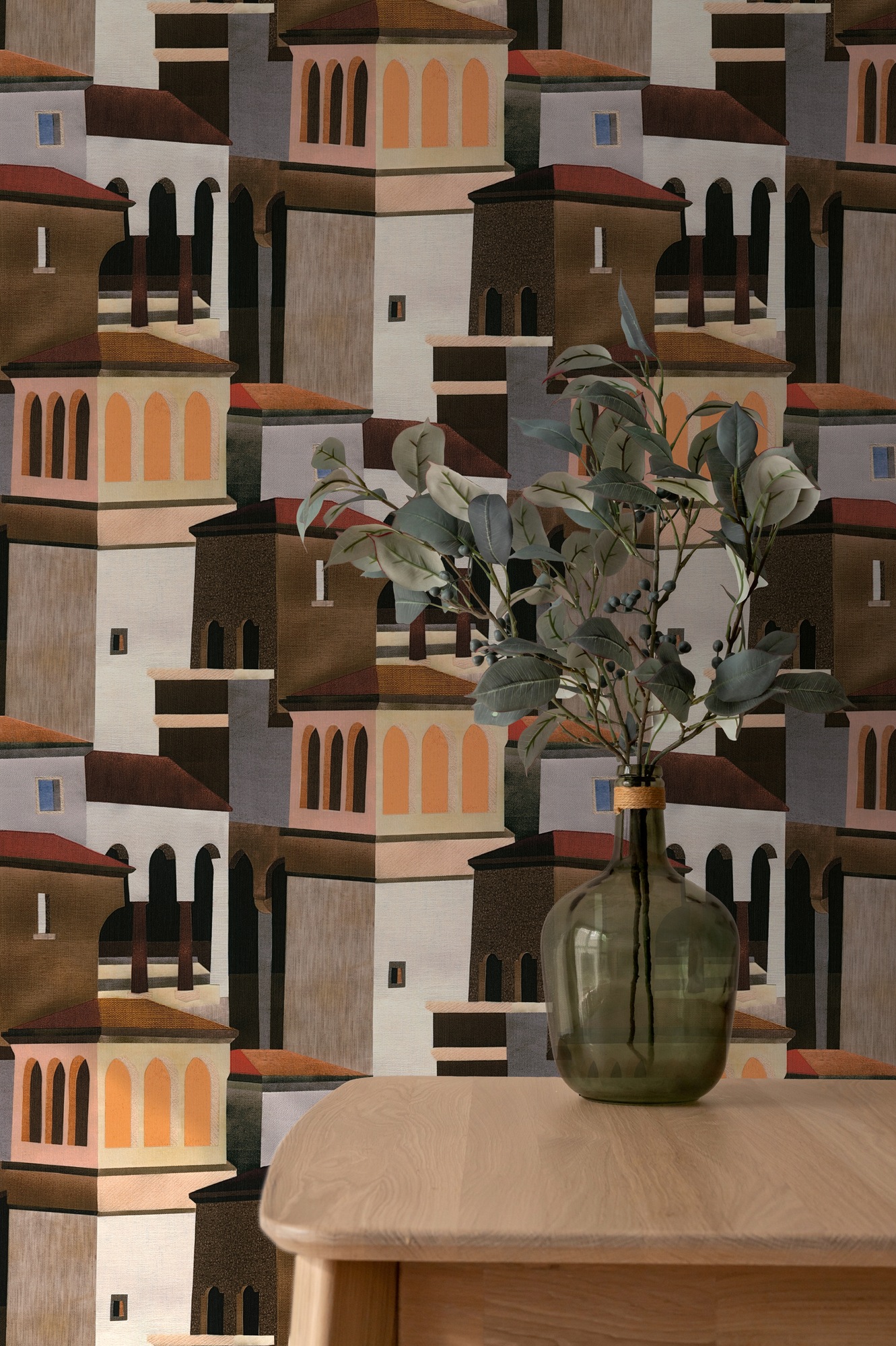 A.S. Création Vliestapete »Pintwalls III Mediterrane Stadt bunt« Kunst strukturiert Farbintensives Architekturdesign mit mediterranem Flair