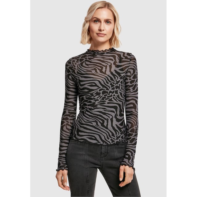 URBAN CLASSICS Langarmshirt »Damen Ladies AOP Mesh Turtleneck Longsleeve«, (1  tlg.) für kaufen | BAUR