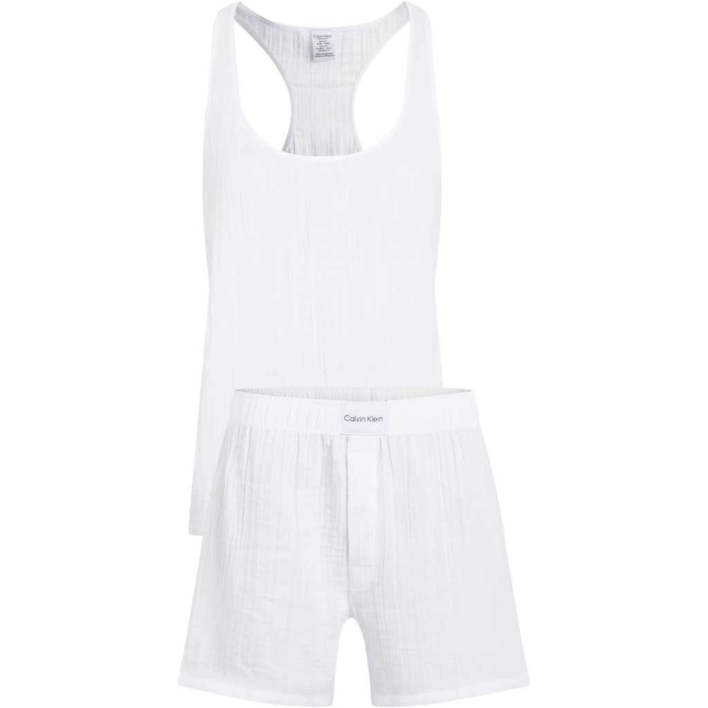 Calvin Klein Underwear Pyjama »SLEEVELESS SHORT SET«, (Set, 2 tlg.), mit Markenlabel auf Bund