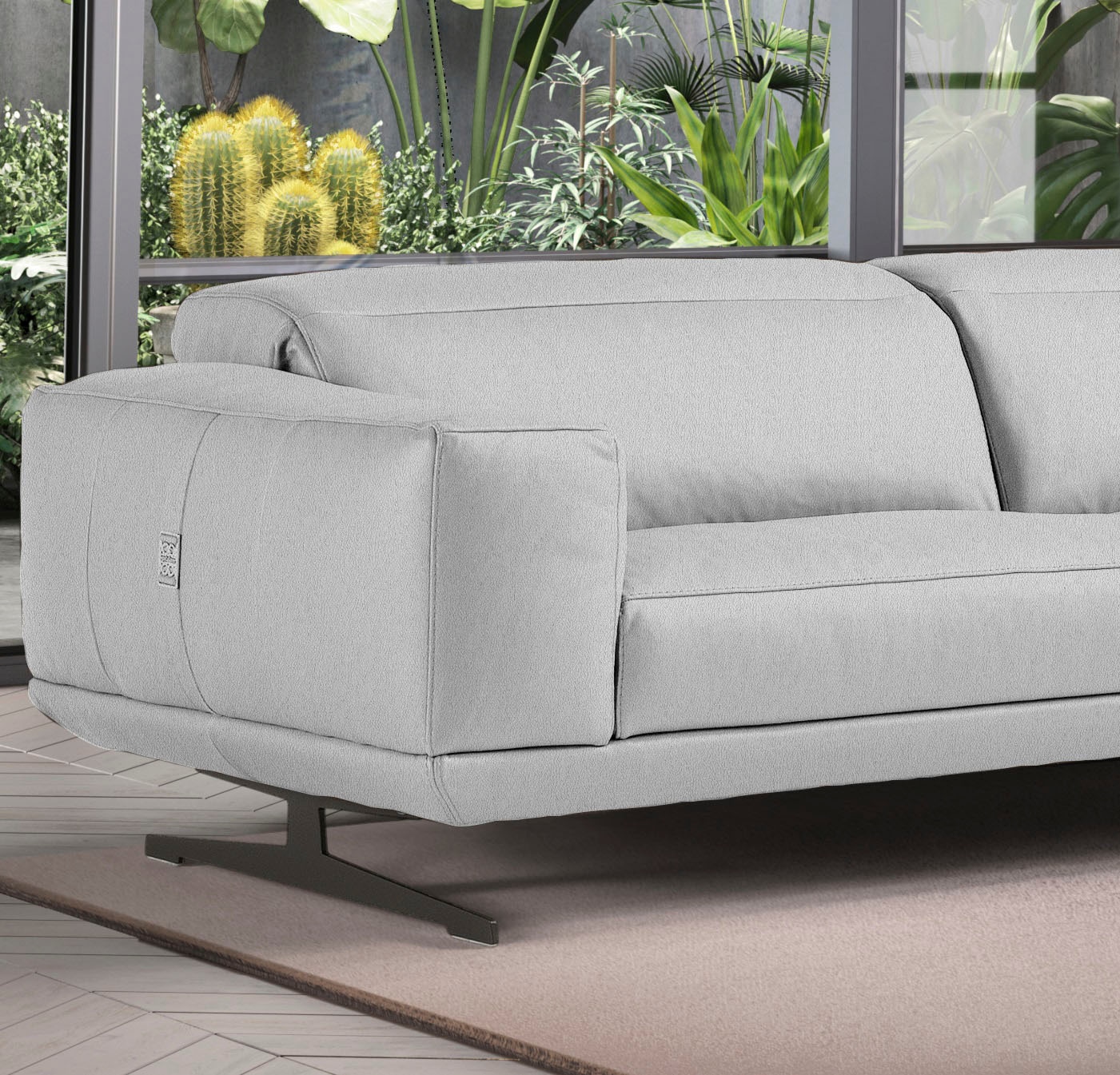 Egoitaliano 3-Sitzer »Gloria, super bequem, hochwertige Verarbeitung, edles Design, Megasofa«, beidseitig verstellbare Rückenelemente, mit Designmetallfüßen