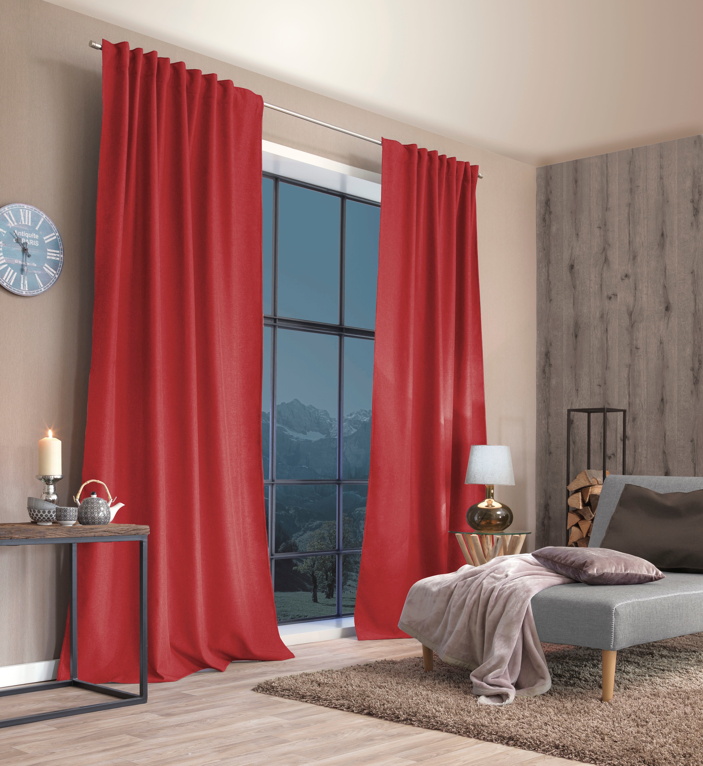 Home Basics Vorhang "ESKIMO" Multifunktionsband 1 Stk. tlg. Thermostoff Uni günstig online kaufen