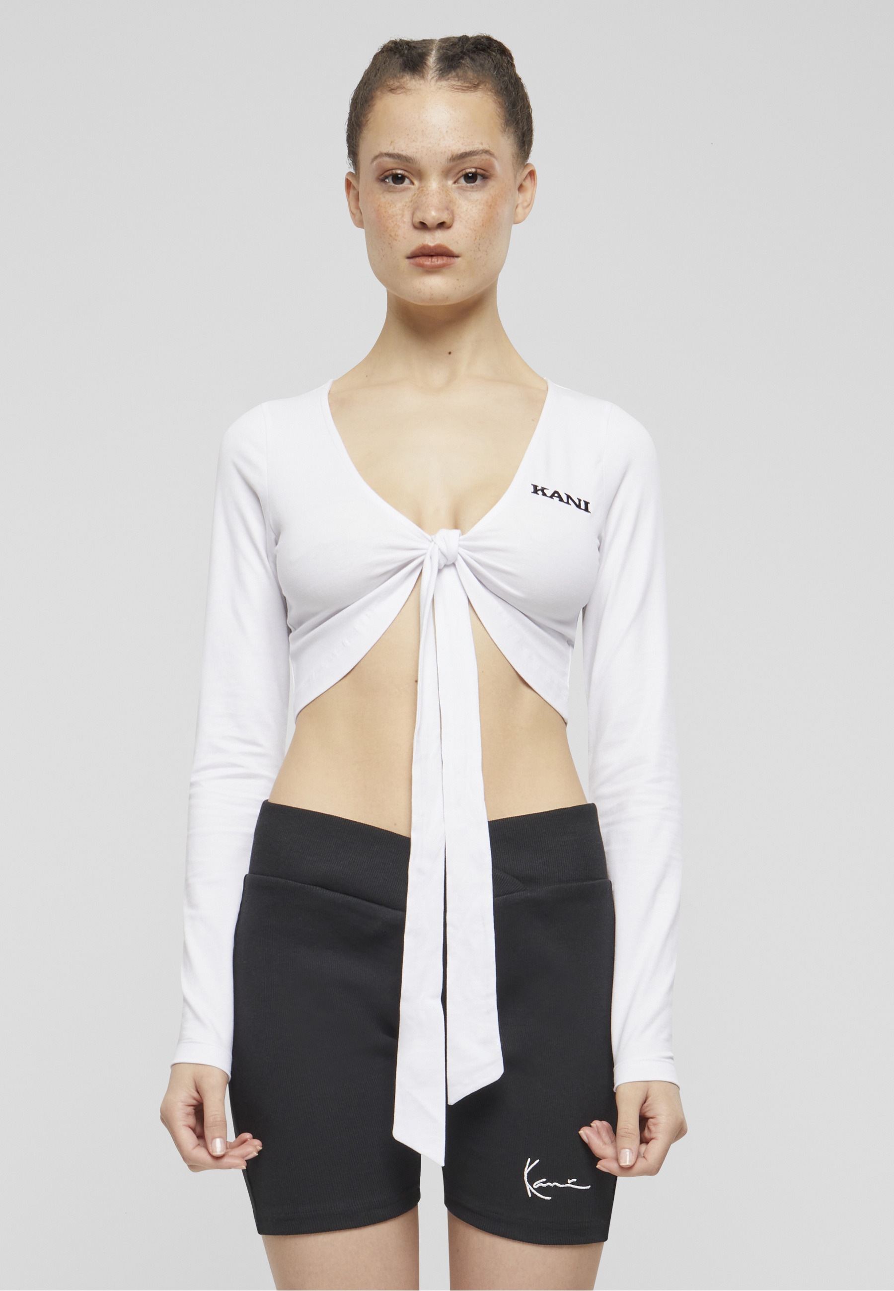 Karl Kani T-Shirt »Karl Kani Damen KW241-045-1 Karl Kani Chest Retro Knot Bolero« 1