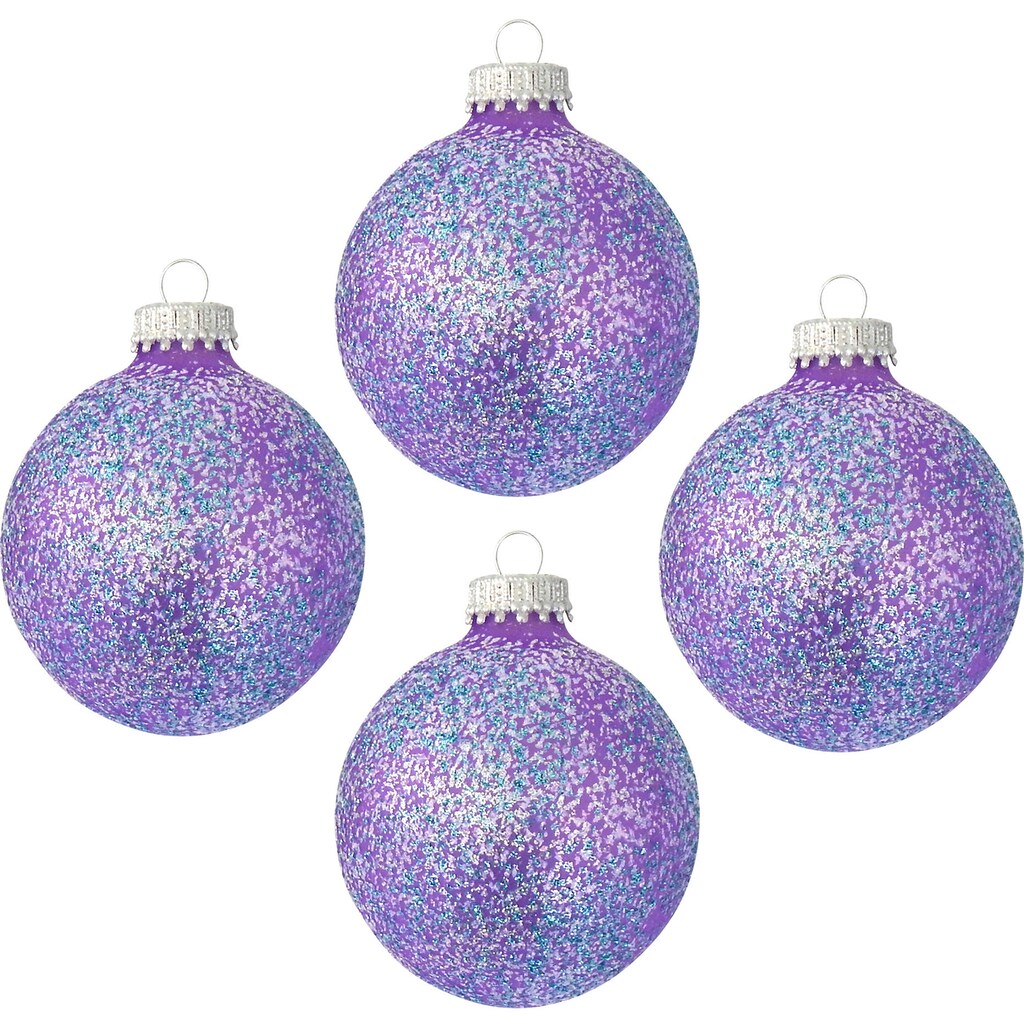 Krebs Glas Lauscha Weihnachtsbaumkugel »CBK80459, Weihnachtsdeko, Christbaumschmuck, Christbaumkugeln Glas«, (Set, 4 St.)