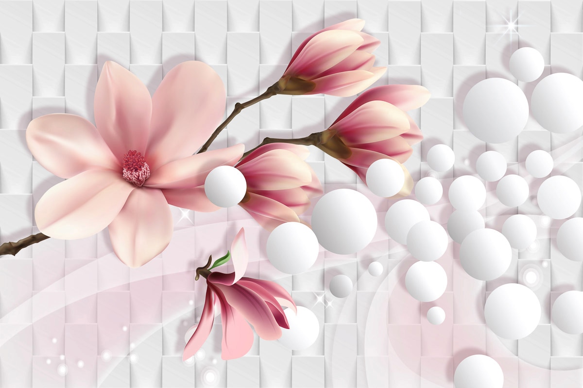 Papermoon "ORCHIDEEN-ART DESIGN ABSTRAKT MUSTER KUNST MAGNOLIA XXL"