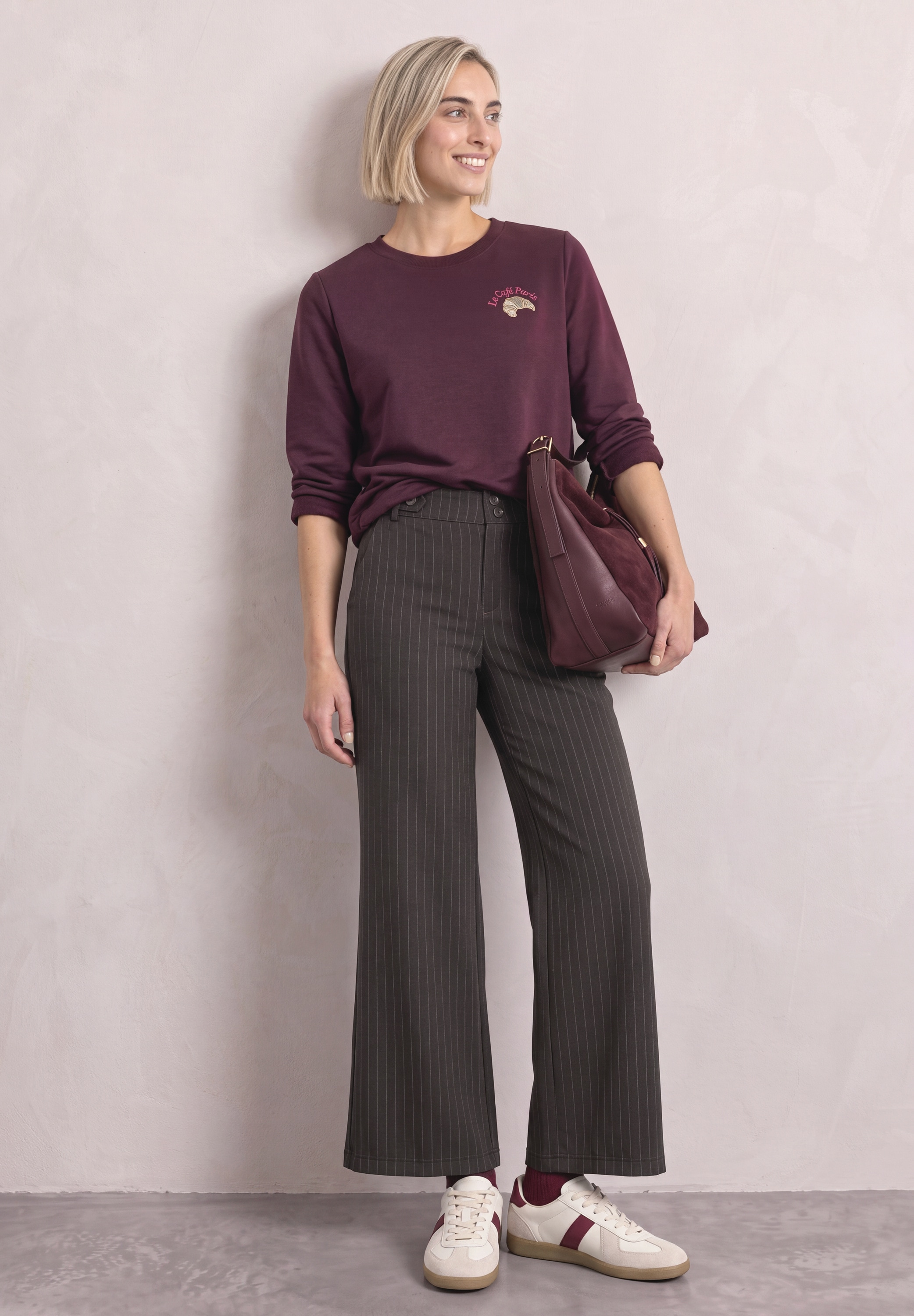 STREET ONE Stoffhose  im elastischen Materialmix