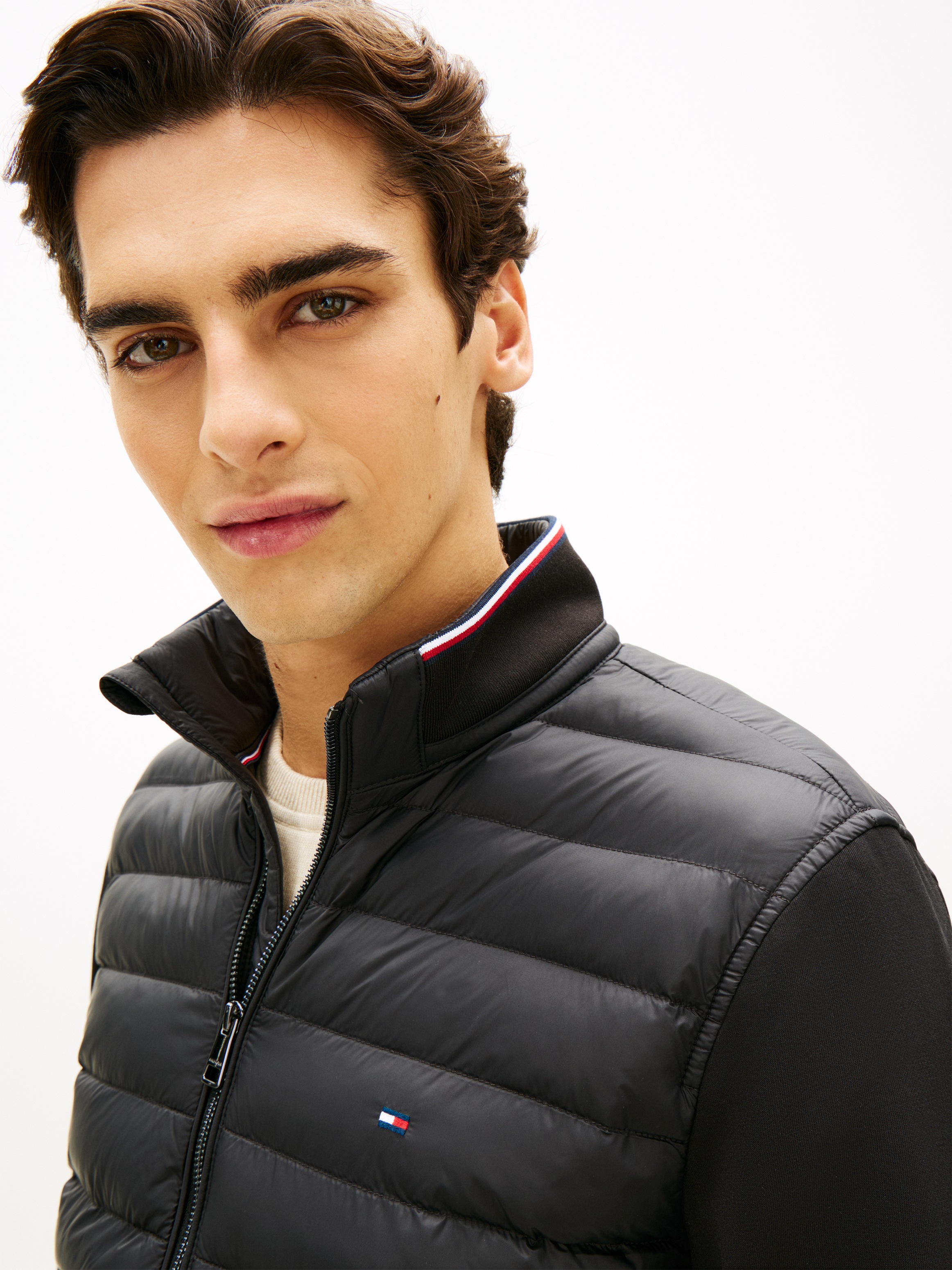 Tommy Hilfiger Mix Media Steppjacke Schwarz Größe M 2