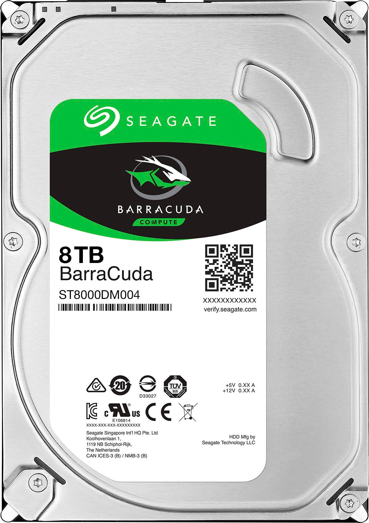 Seagate interne HDD-Festplatte »BarraCuda«, 3,5 Zoll, Anschluss SATA III, Bulk
