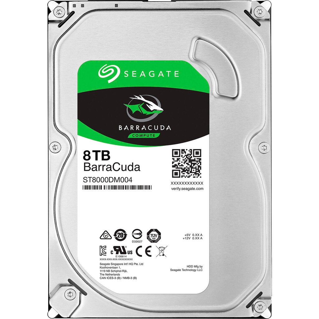 Seagate interne HDD-Festplatte »BarraCuda«, 3,5 Zoll, Anschluss SATA III