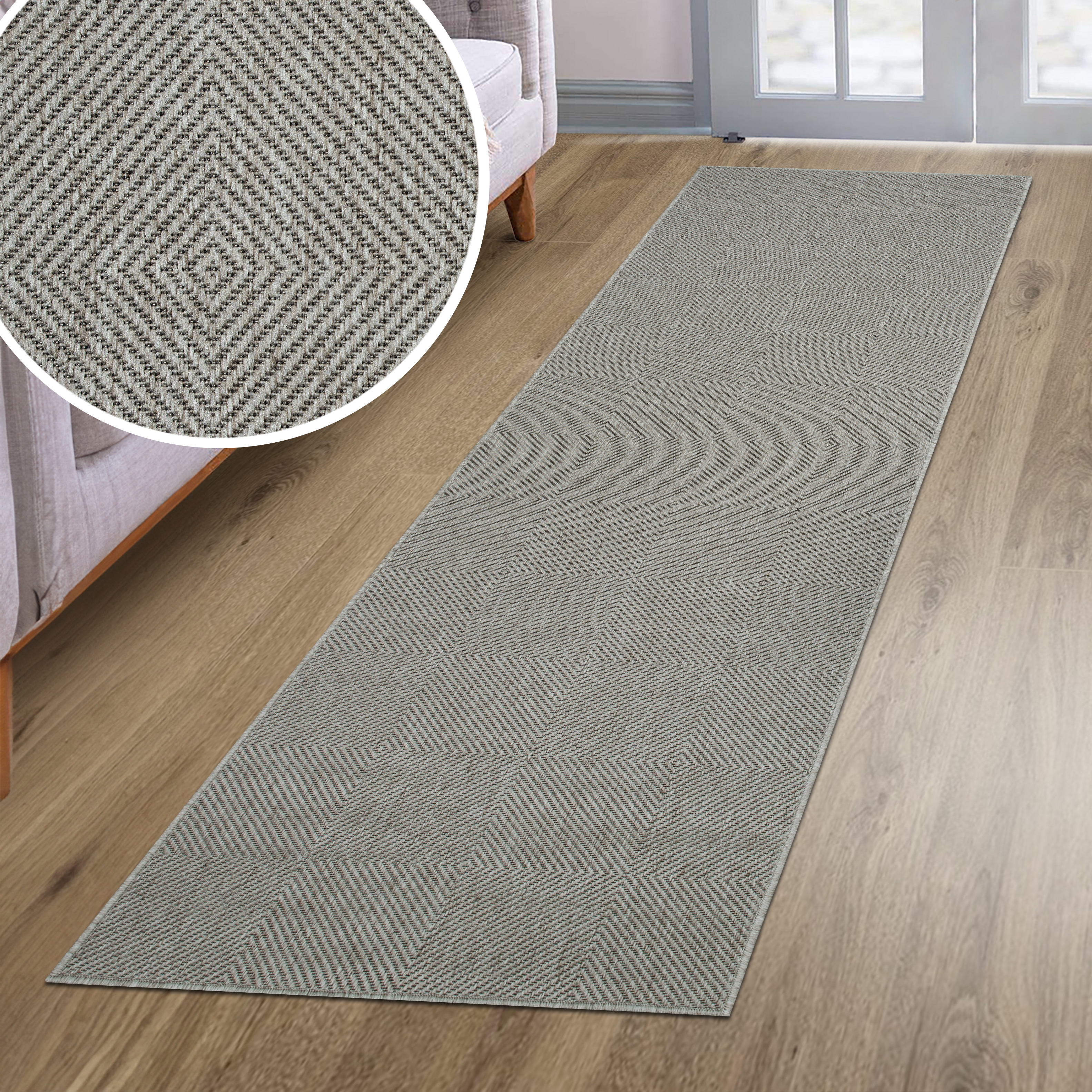 OTTO home Teppich "Anna, auch als Läufer erhältlich" rechteckig 3 mm Höhe In- und Outdoor geeignet, Sisal-Optik, Wetterfest & UV-beständig