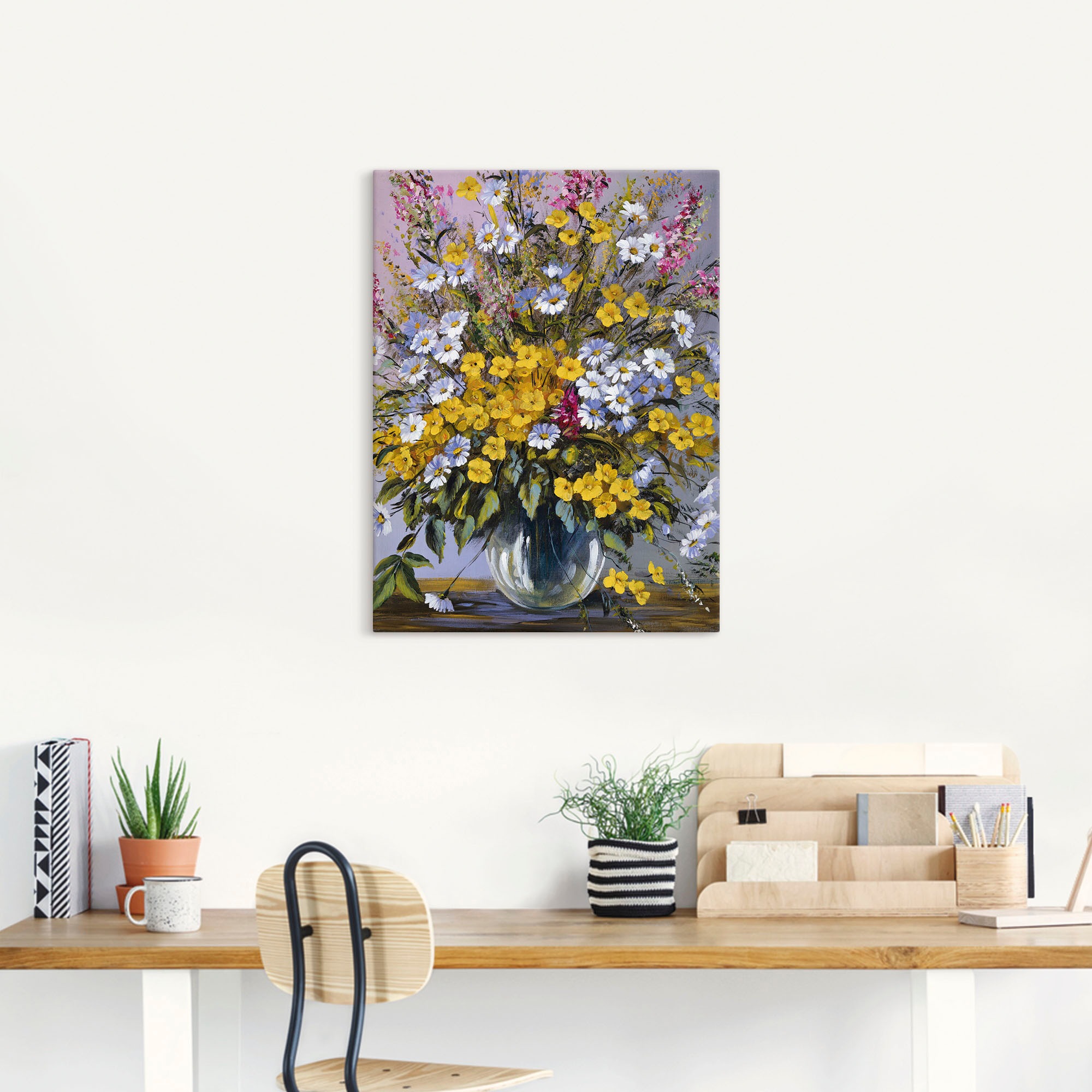 Artland Wandbild "Gemischter Strauß", Blumen, (1 St.), als Leinwandbild, Po günstig online kaufen