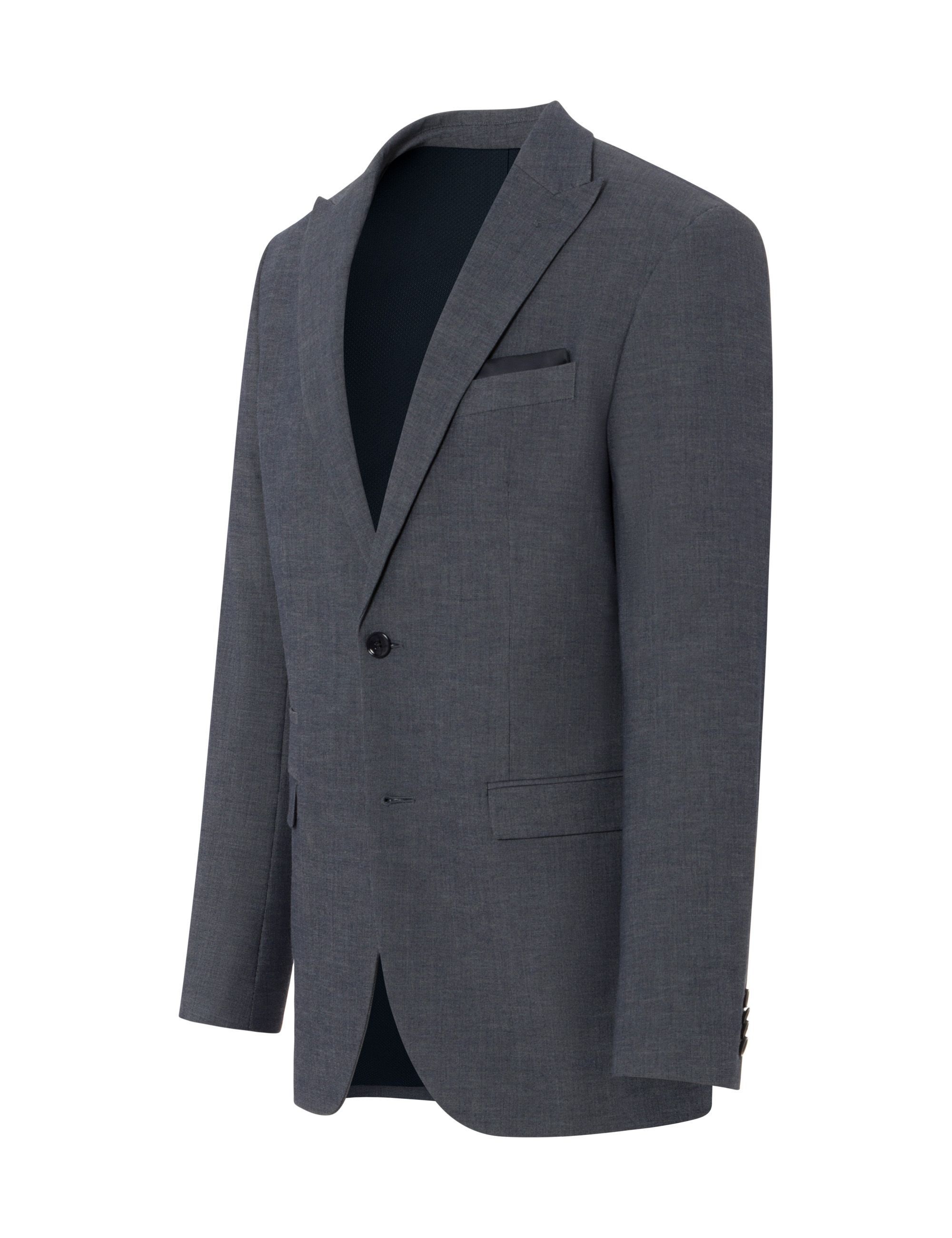 Anzugsakko THOMAS GOODWIN "Anzugsakko", Herren, Gr. 26, blau (navy), 58% Polyester, 20% Viskose, 16% Baumwolle, 6% Elasthan, unifarben, figurbetont, mit Knöpfen, Sakkos 3