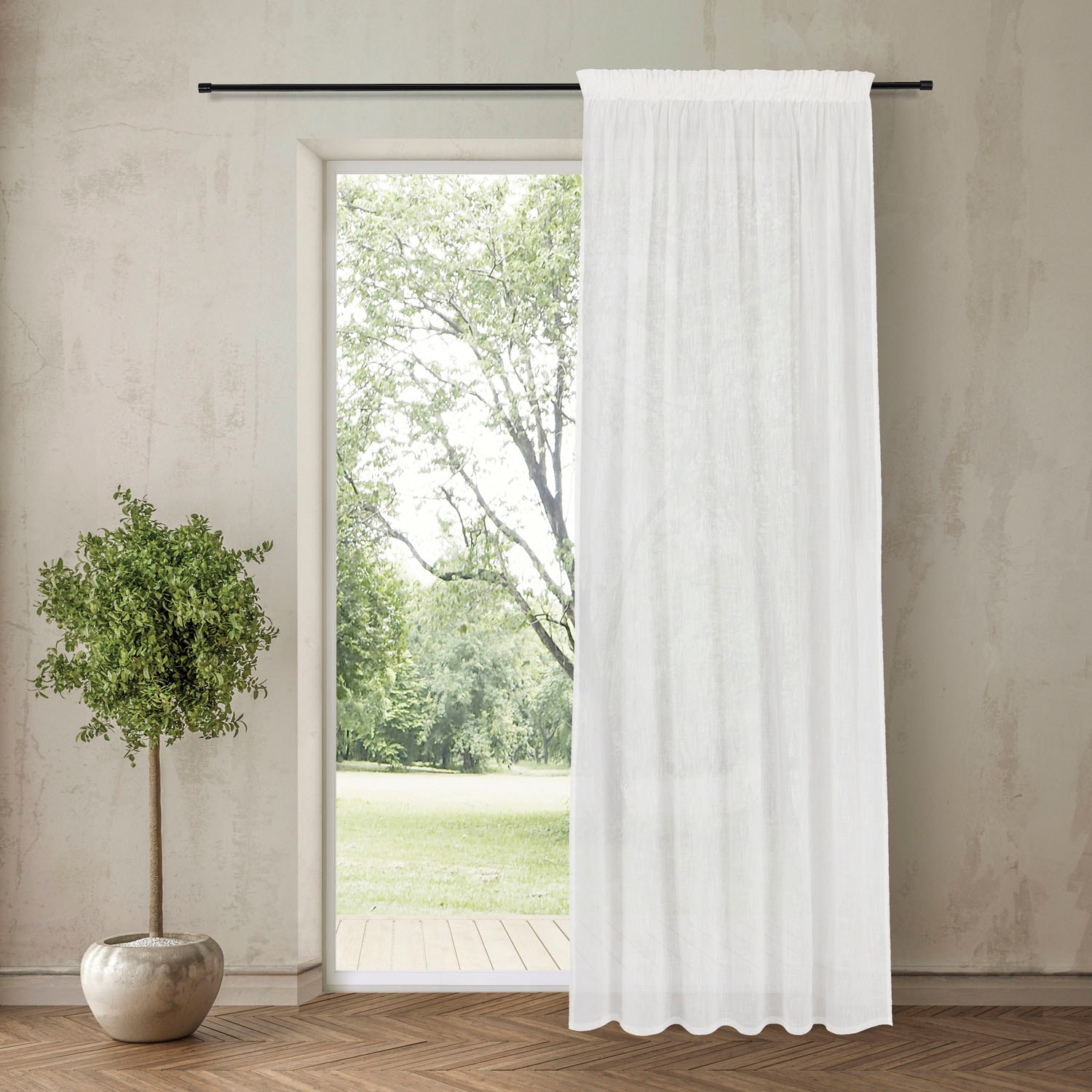 Feel of Nature Gardine »Freja« Kräuselband 1 Stk. tlg. HxB: 245x140