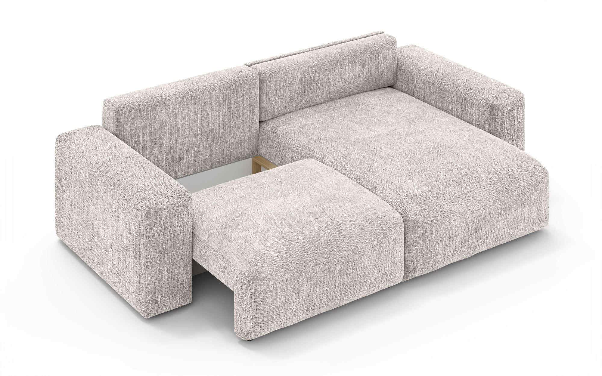 OTTO home Ecksofa »MATTS Schlafsofa mit Bettkasten, Maße B/T/H: 265/159/89 cm«, L-Form mit Recamiere rechts oder links, hoher Sitzkomfort