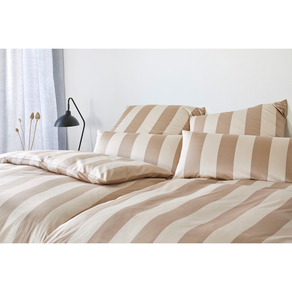 Elegante Bettwäsche »Natural Stripe«, (2 tlg.)