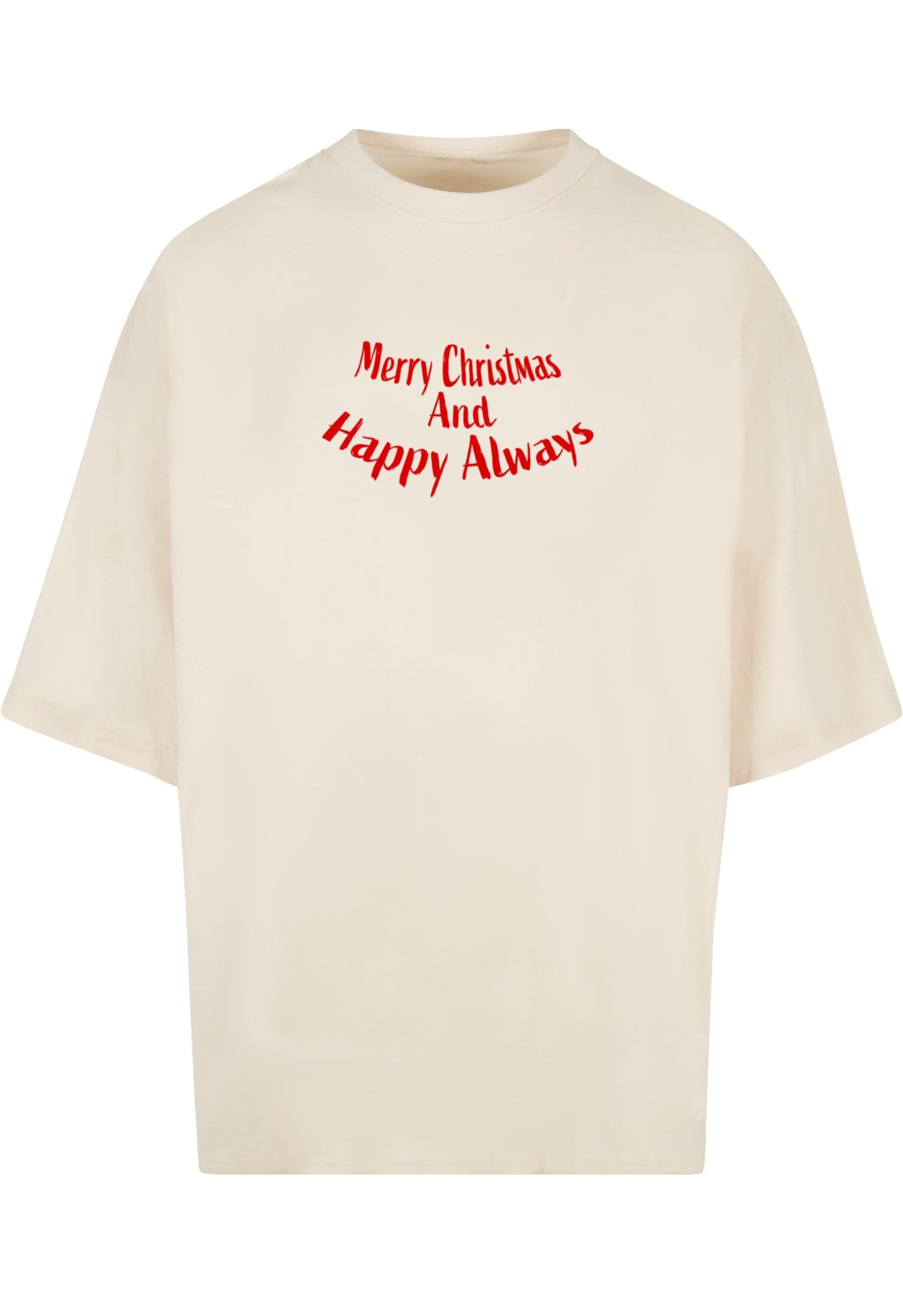 Merchcode T-Shirt »Merchcode Herren Merry Christmas And Happy Always Huge Tee«, (1 tlg.)