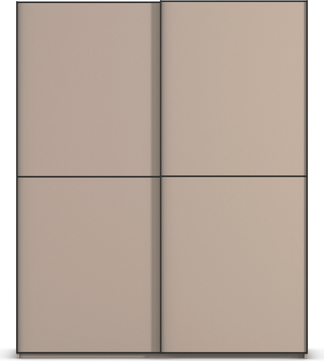 rauch Schwebetürenschrank »Kleiderschrank Schrank Garderobe Schlafzimmerschrank SCALE-DUO«, edle zweigeteilte Türen und 3 Zierleisten MADE IN GERMANY