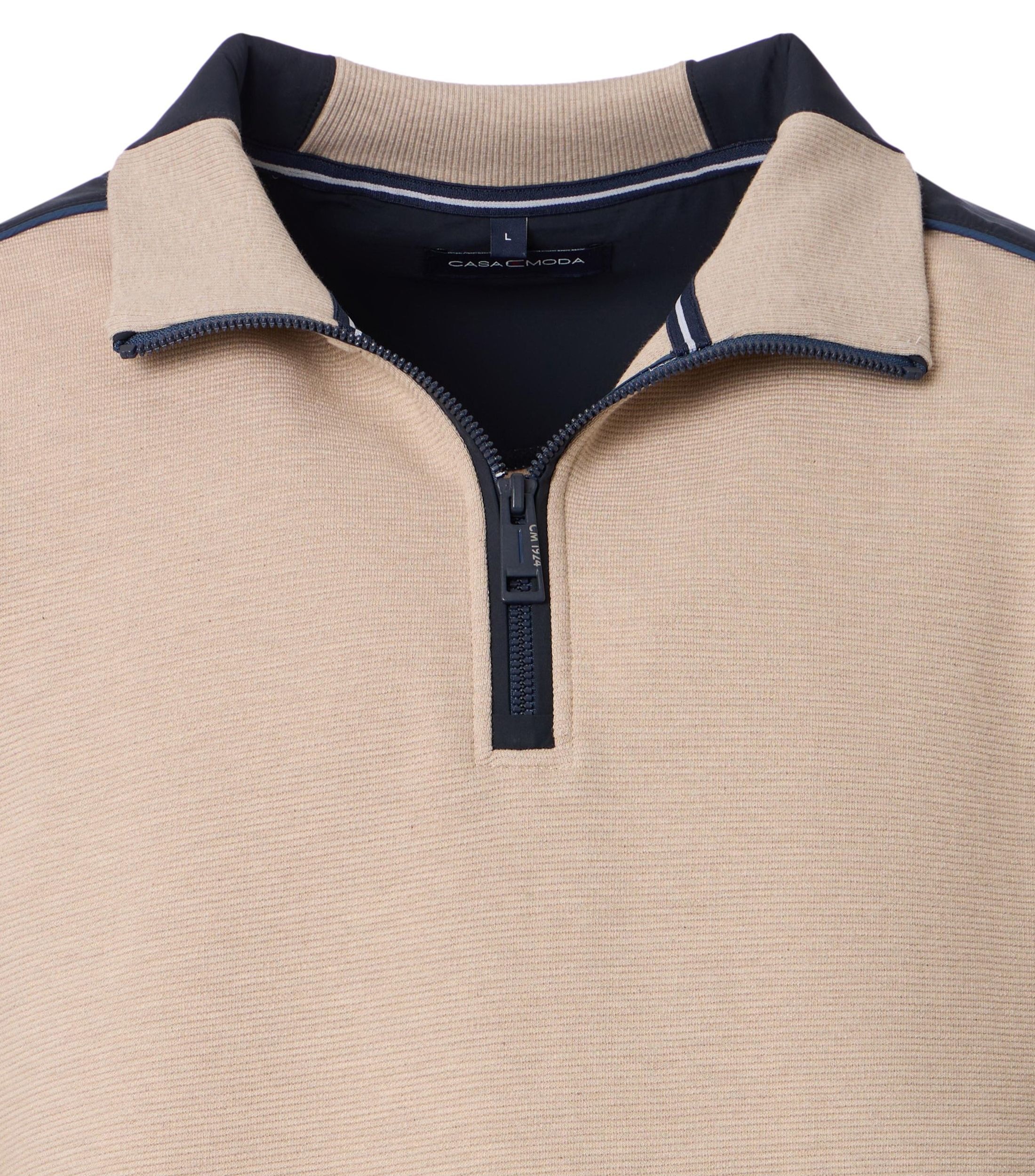 Sweatshirt CASAMODA "CASAMODA Sweattroyer uni", Herren, Gr. XXL, 657 beige, 95% Baumwolle, 5% Elasthan, Sweatshirts Sweatshirt 2