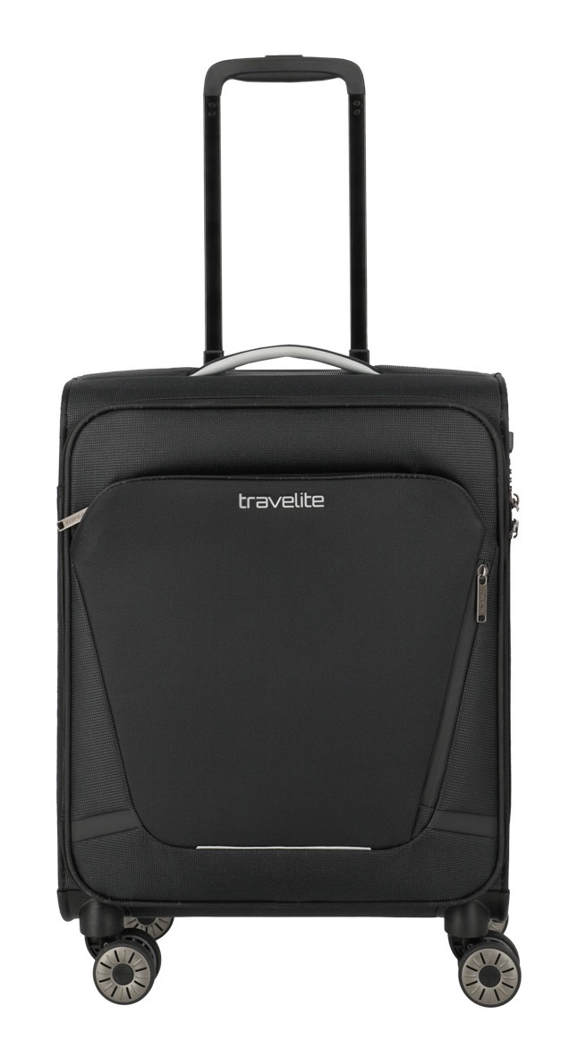TRAVELITE Handgepäck-Trolley "JETPACK Multi Light 4 Cabin, konzipiert für Condor & Ryanair", schwarz, Polyester, unifarben mit Farbeinsätzen, Koffer,