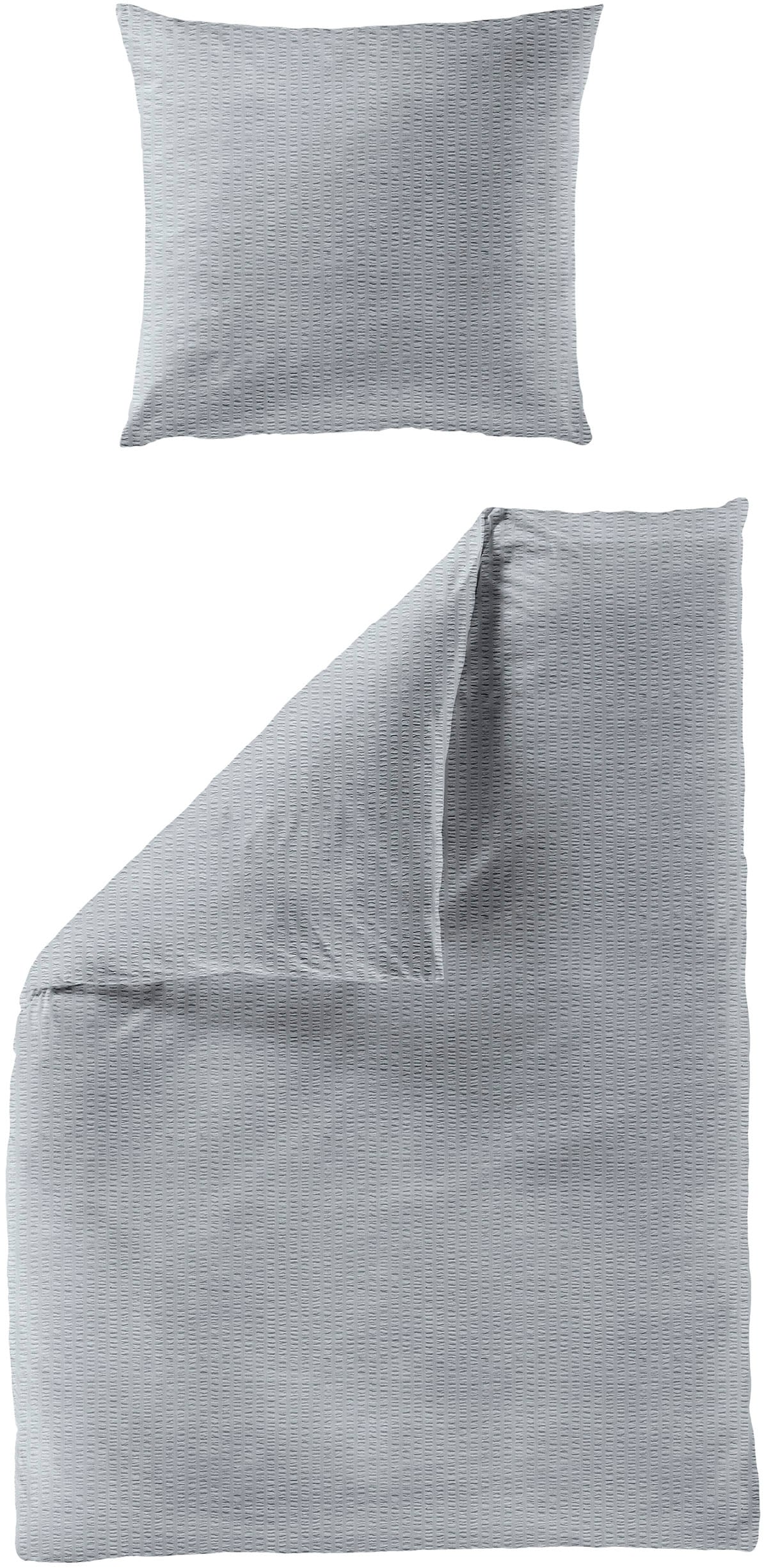 BIERBAUM Bettwäsche "4134" 2 Stk. Premium Mako-Satin Seersucker, 100 % Baum günstig online kaufen