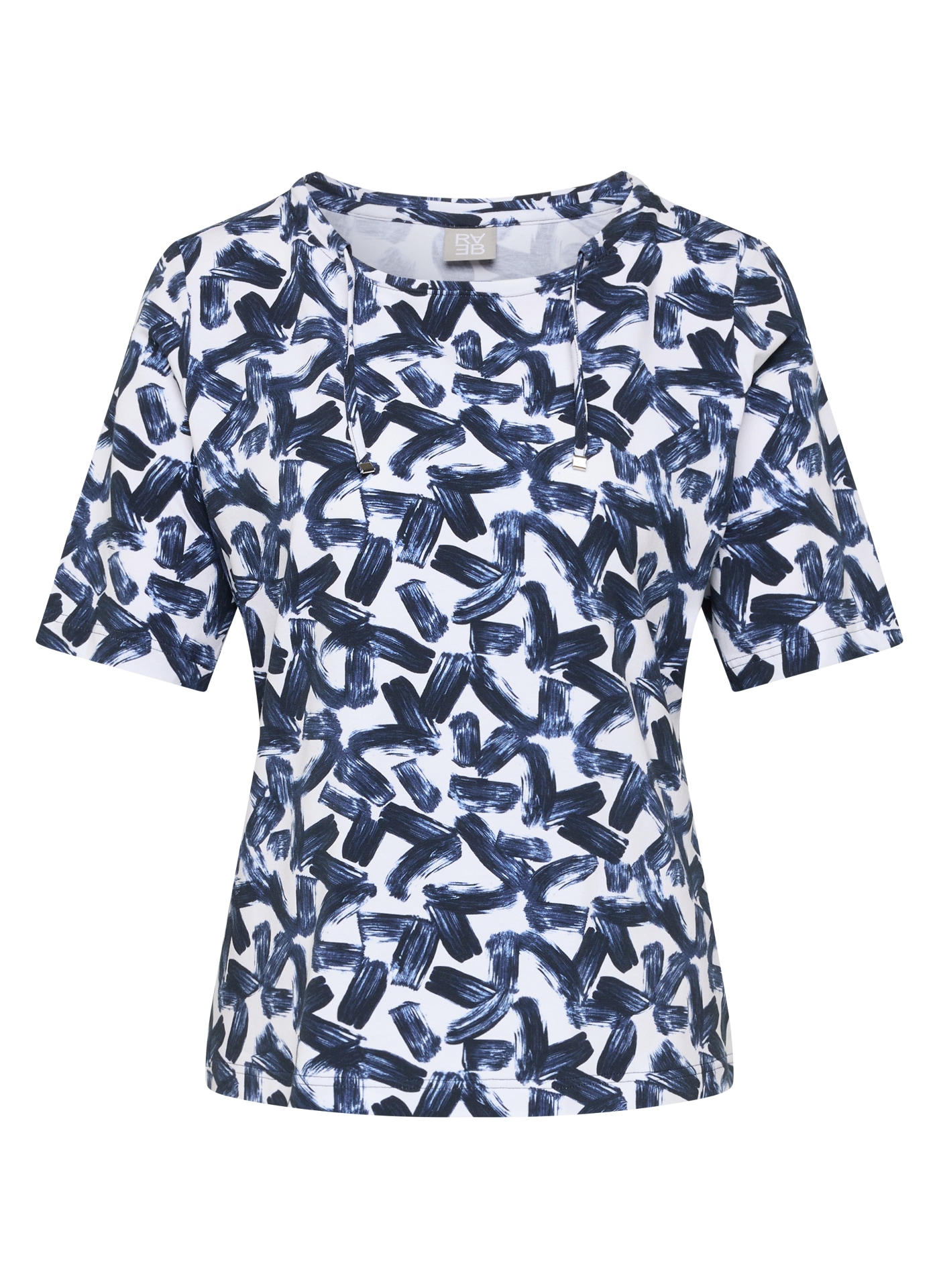 Rabe Rundhalsshirt mit Allover-Muster