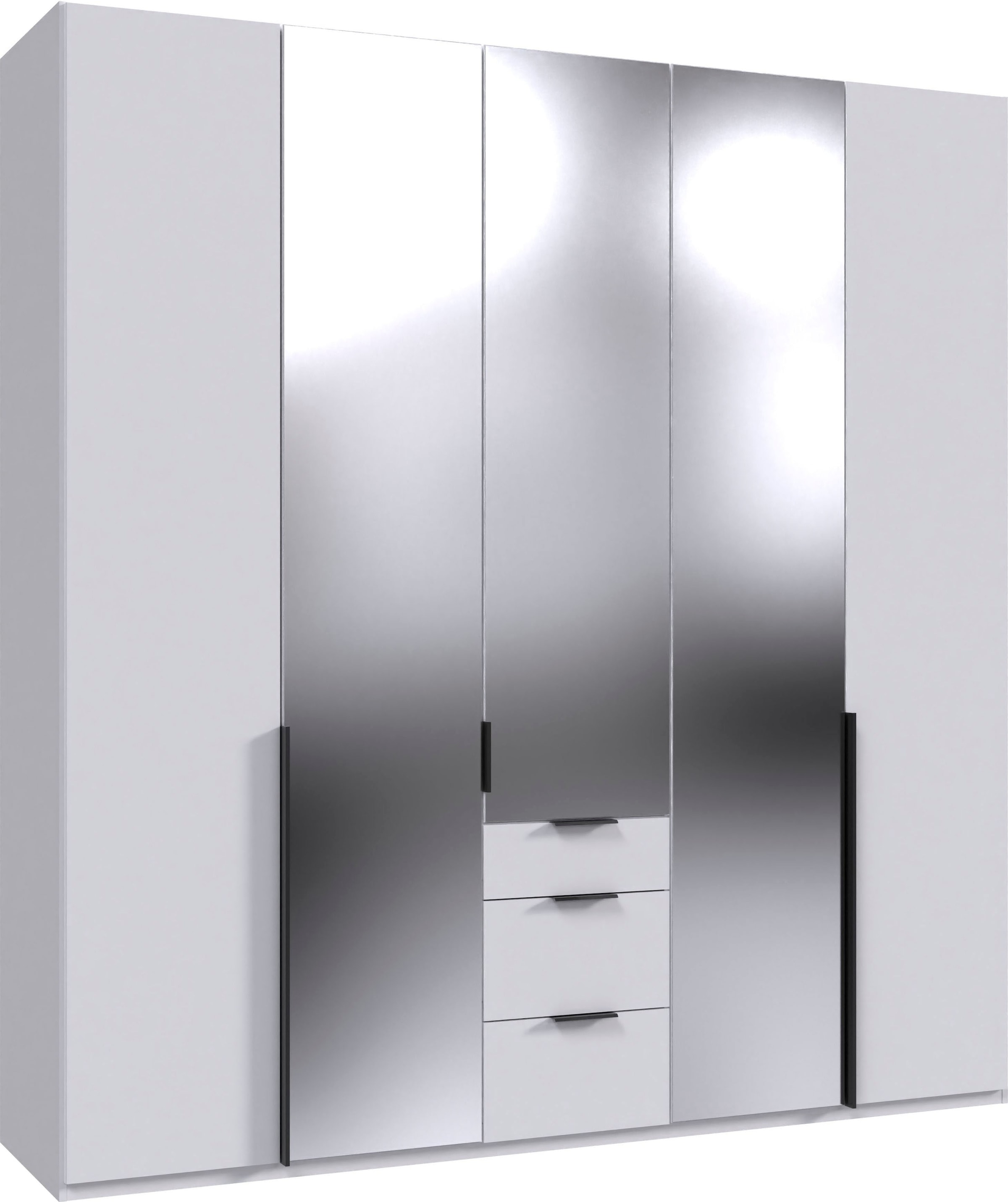 Wimex Drehtürenschrank "Mugano" mit langen oder kurzen Griffen aus Metall, in vielen Breiten, 208 oder 236 cm hoch, Made in Germany