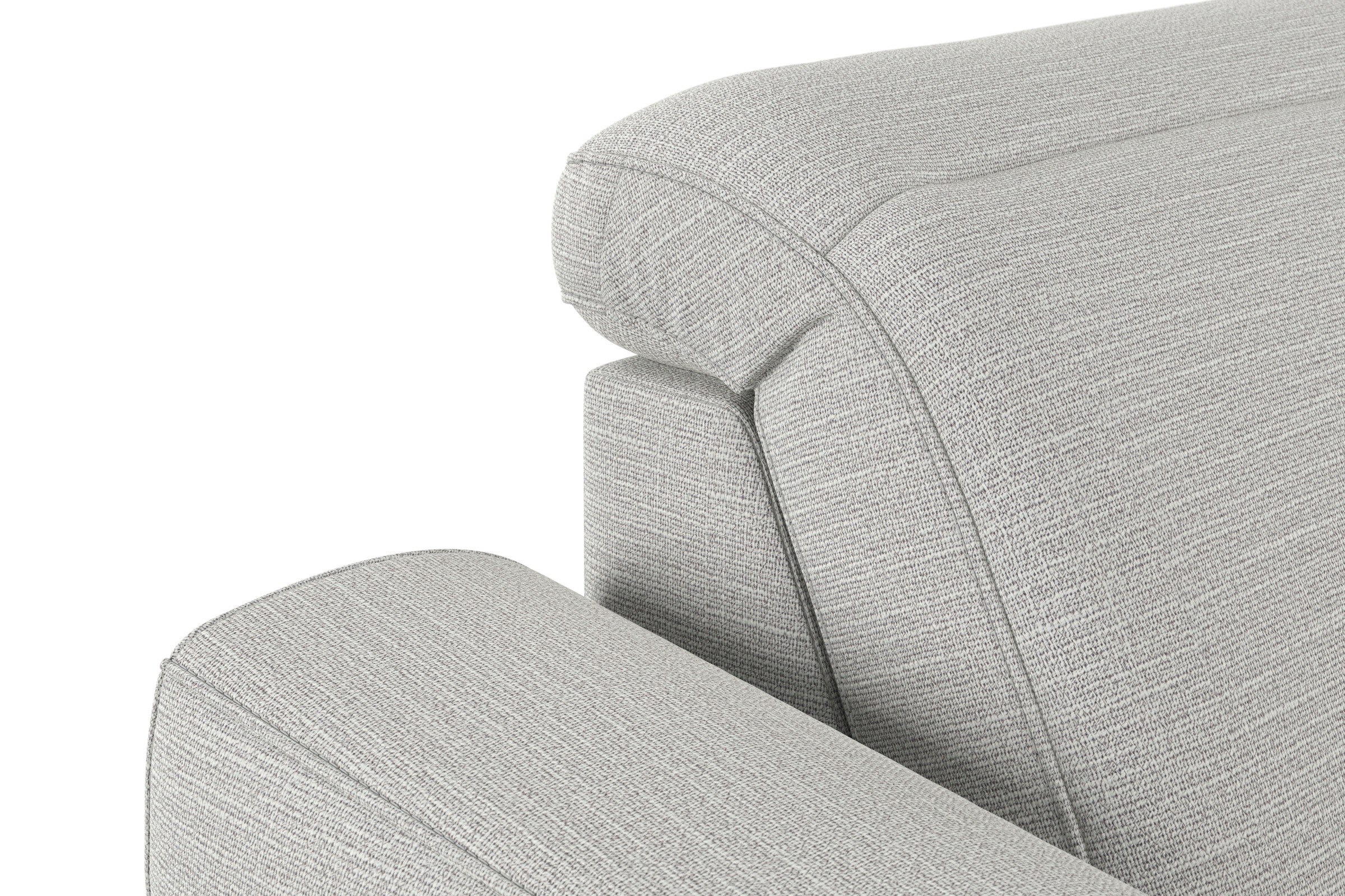 sit&more Ecksofa »Dundee L-Form«, mit Federkern und Edelstahlfüßen, wahlweise mit Kopfteilverstellung