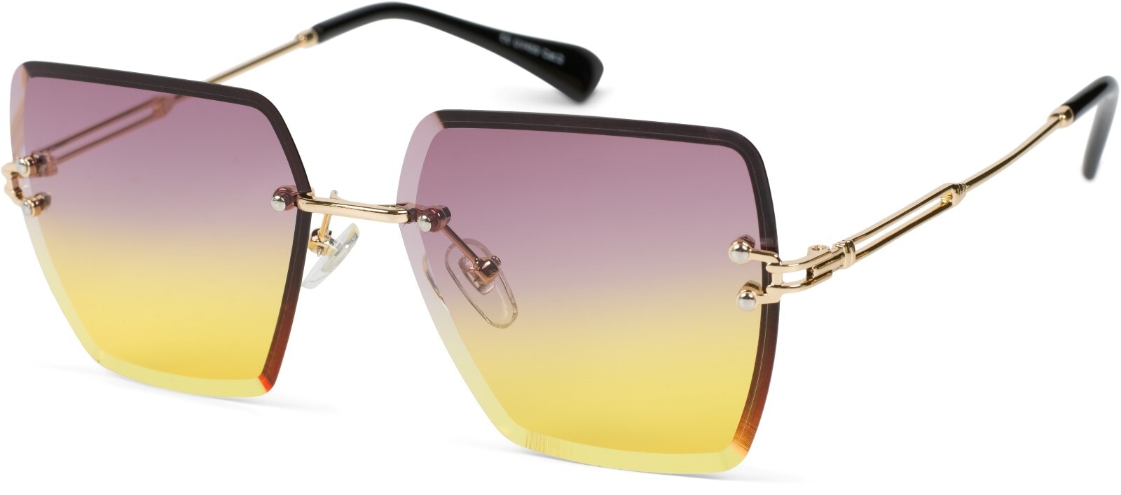 styleBREAKER Sonnenbrille "Rahmenlose Rechteckige Sonnenbrille mit Diamant Schliff" 1 Stk.