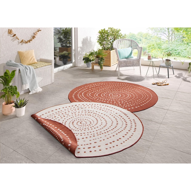 NORTHRUGS Teppich »Bali«, rund, In-& Outdoor, Wetterfest, Balkon, Garten,  Wohnzimmer, Wasserfest | BAUR