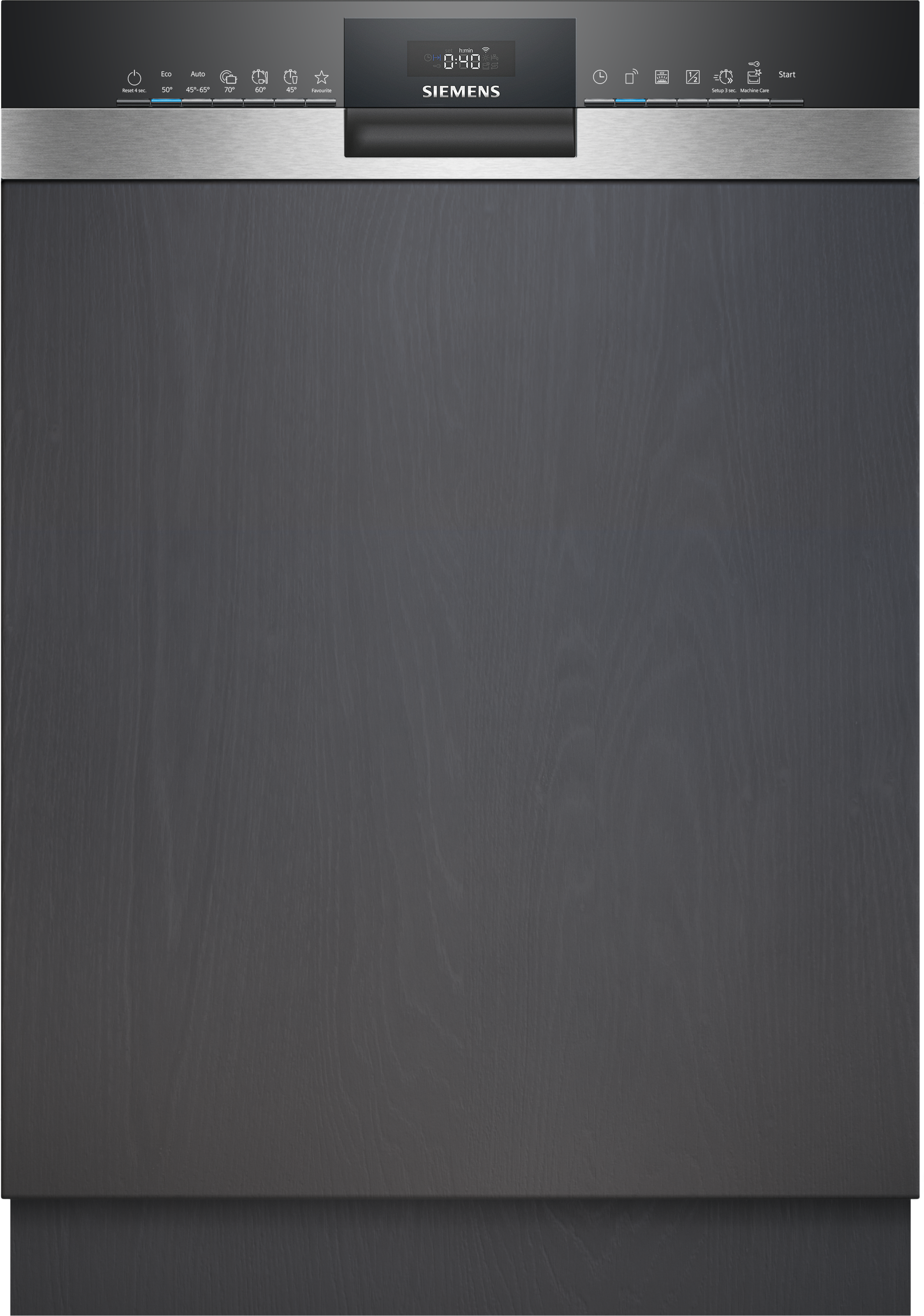 SIEMENS teilintegrierbarer Geschirrspüler "SN53ES22AE", Energieeffizienz: A (A-G), silber (gebürsteter stahl), B:59,8cm H:81,5cm T:57,3cm, Geschirrspüler, Made in Germany 2