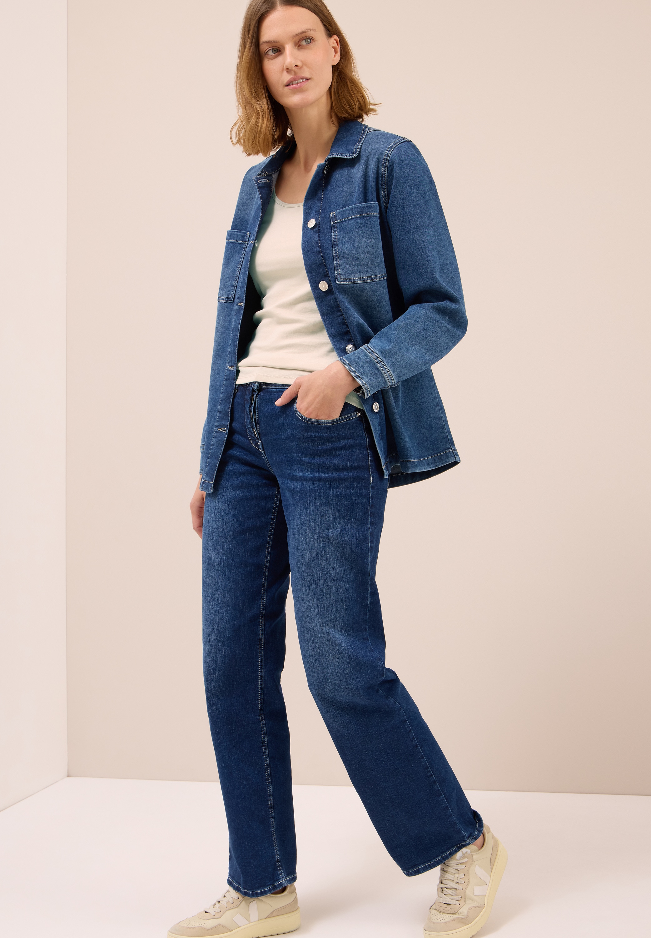 Cecil Shirttop »Style Linda«, in Unifarbe