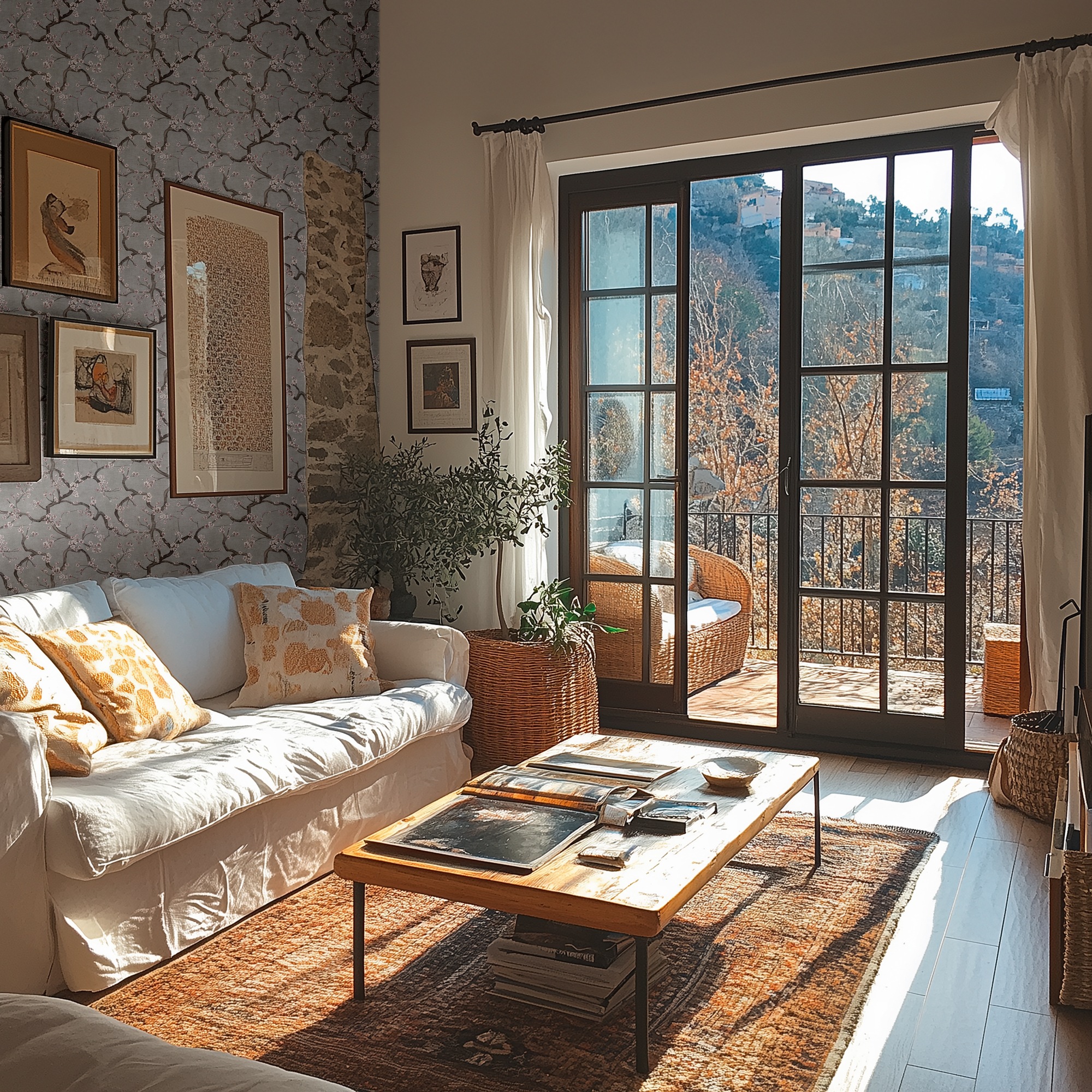 living walls Vliestapete »Blütenzweigtapete bunt Kirschblütenmotiv Asiatisch« floral strukturiert