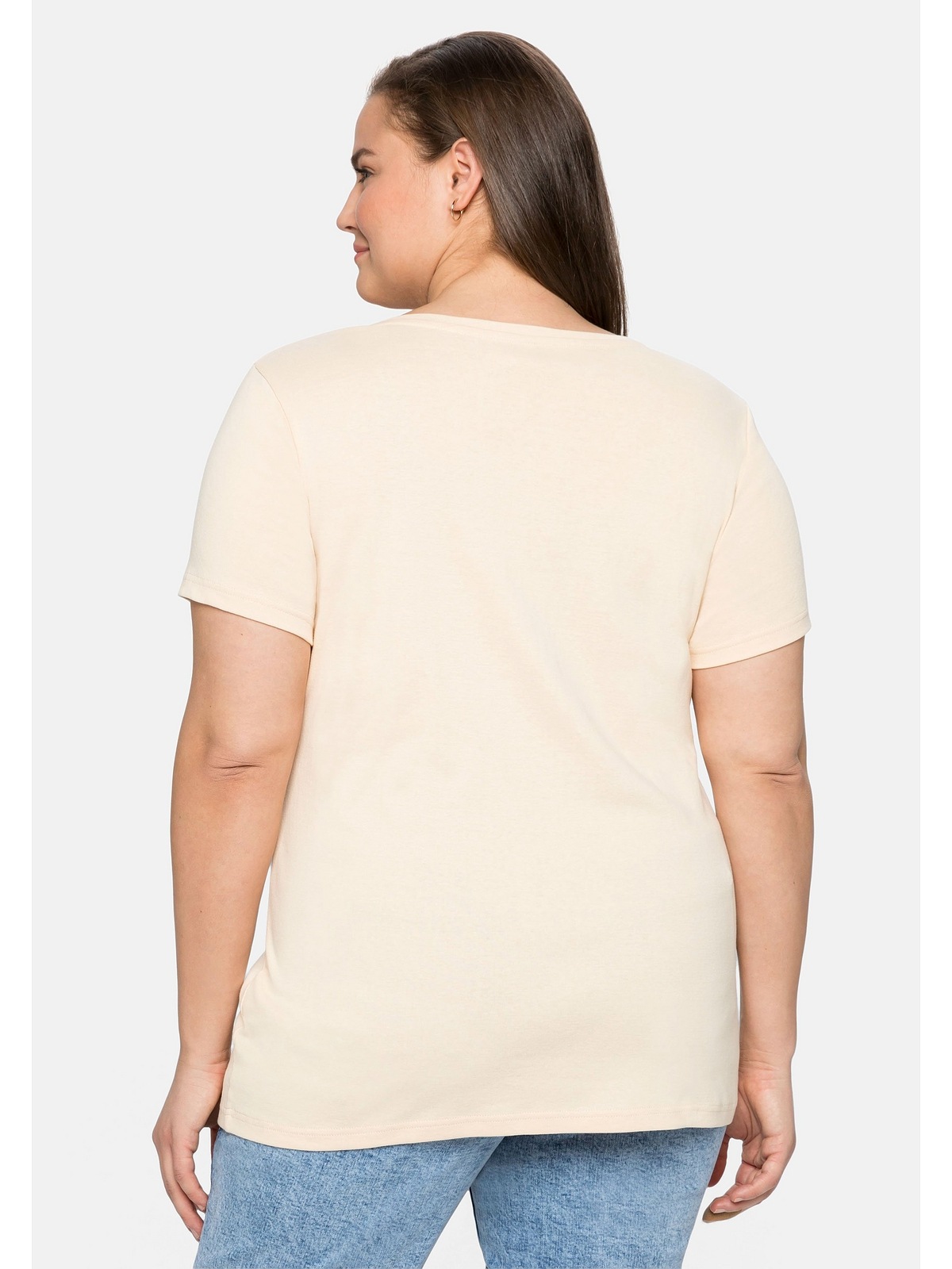 Sheego T-Shirt »Große Größen«, mit V-Ausschnitt