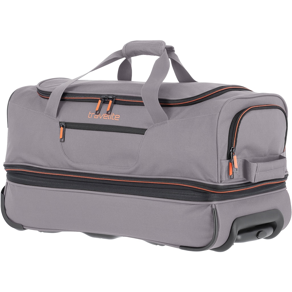 travelite Reisetasche »Basics, 55 cm, grau/orange«