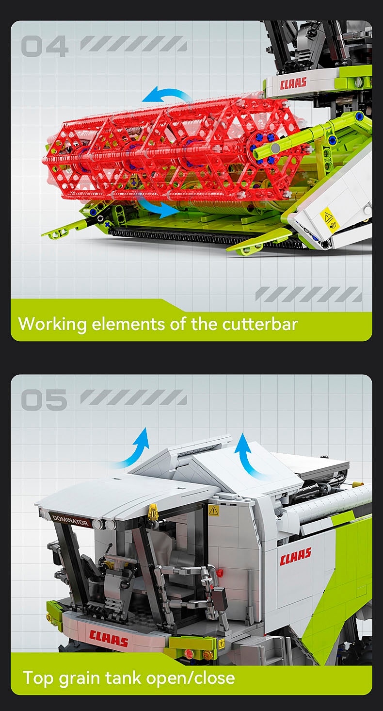 Jamara RC-Auto »CaDA, Claas Dominator 370 1:18 2,4GHz Bricks«, (4567 tlg.)
