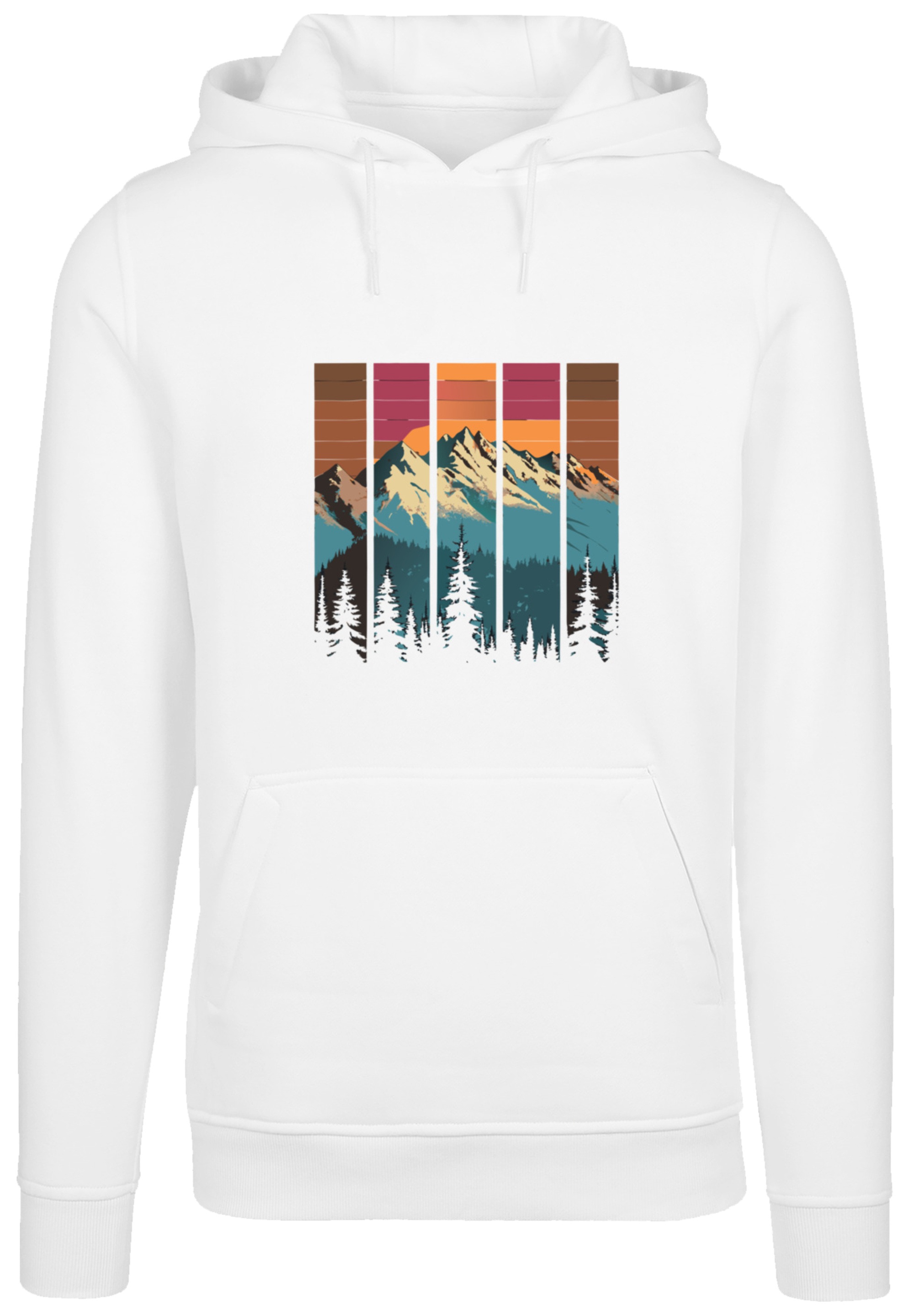 F4NT4STIC Kapuzenpullover »Berg Sonnenuntergang Retro«, Premium Qualität